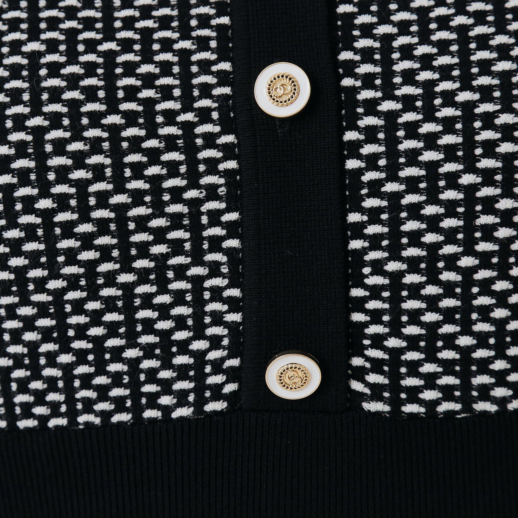 COUP DE CHANCE「【手洗い可】衿付きニットジャカード編みワンピース」|ワンピース|