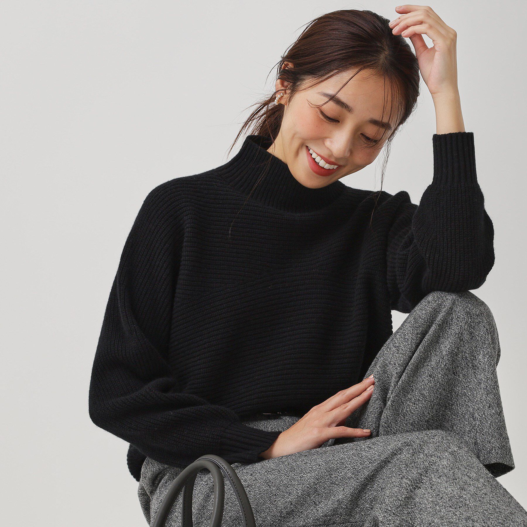 COUP DE CHANCE「【手洗い可／日本製／温かく軽い】ミドルゲージニットトップス」|ニット・セーター|