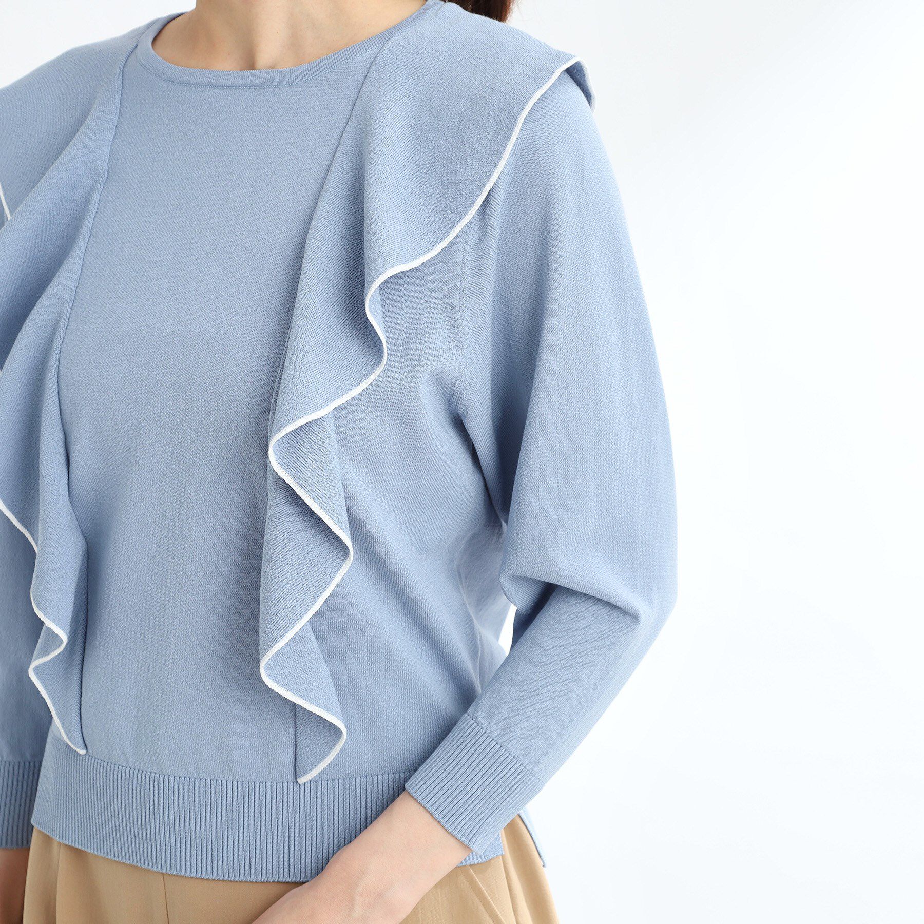 Reflect「ラッフルフリルプルオーバーニット」|ニット・セーター|