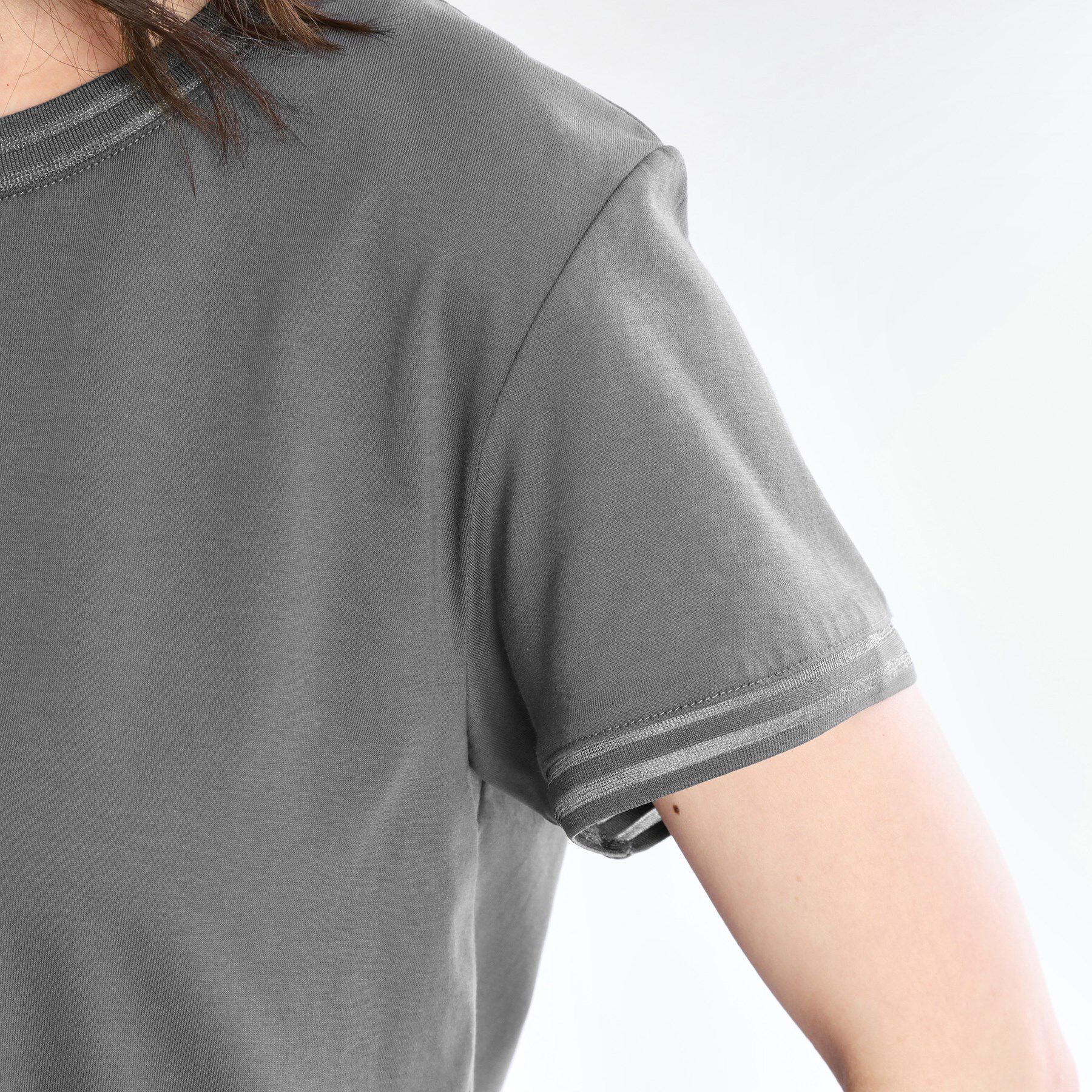 Reflect「【インナーにおすすめ◎】シアーネックデザインプルオーバー」|Tシャツ・カットソー|