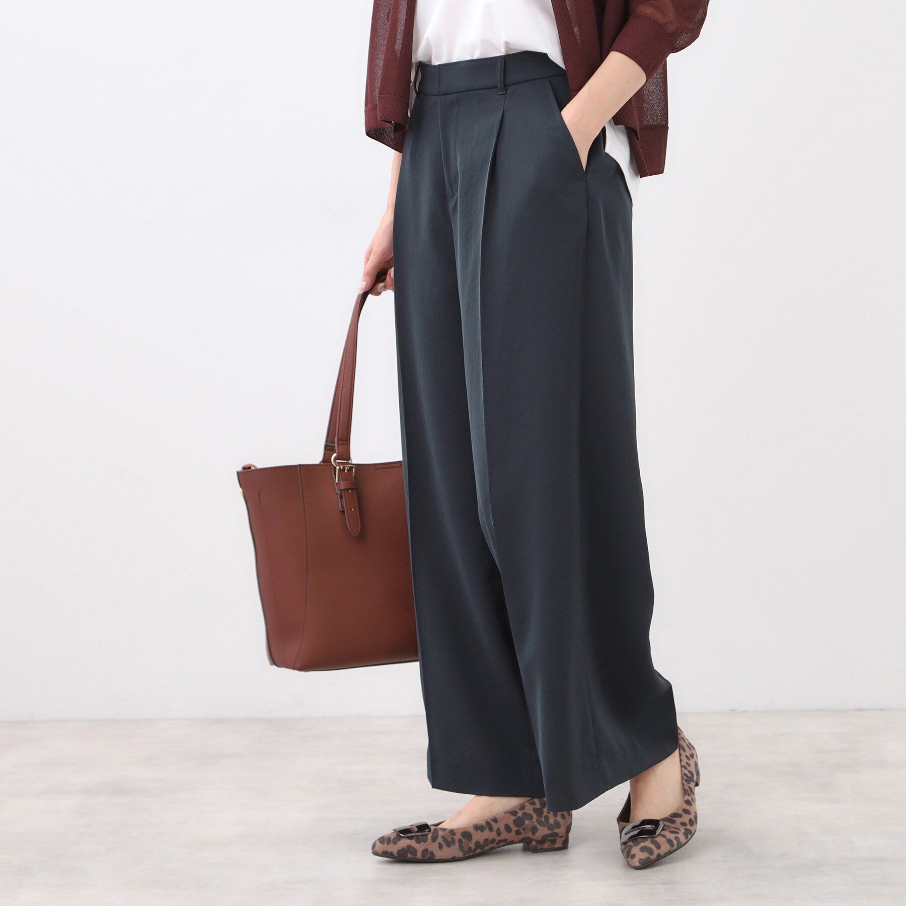 Reflect「【透けない】フルレングスワイドストレートパンツ」|その他|