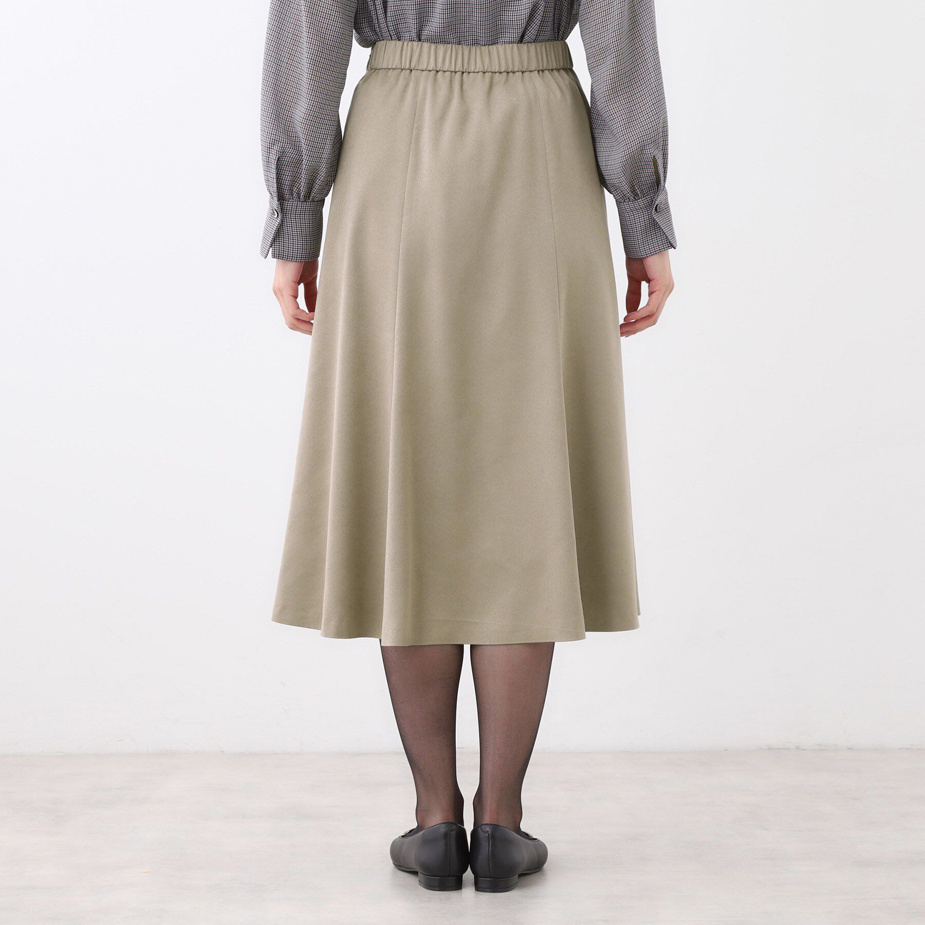 Reflect「【ジャケット合わせにぴったり◎】スエードライクフレアスカート」|スカート|