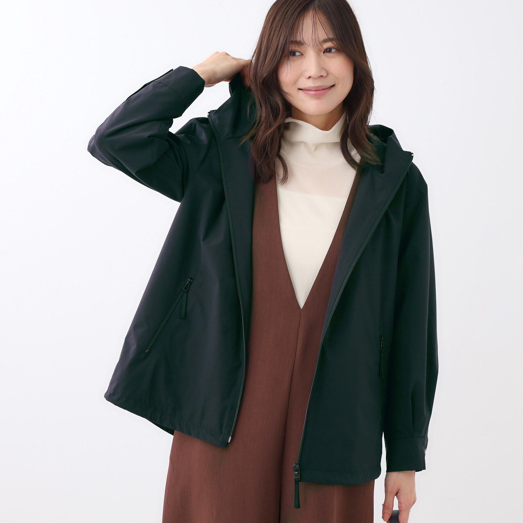 Reflect「【ライトアウター／キレイ見え／気軽な羽織に◎】スポーティライトアウター」|ブルゾン・スタジャン|ネイビー(094)