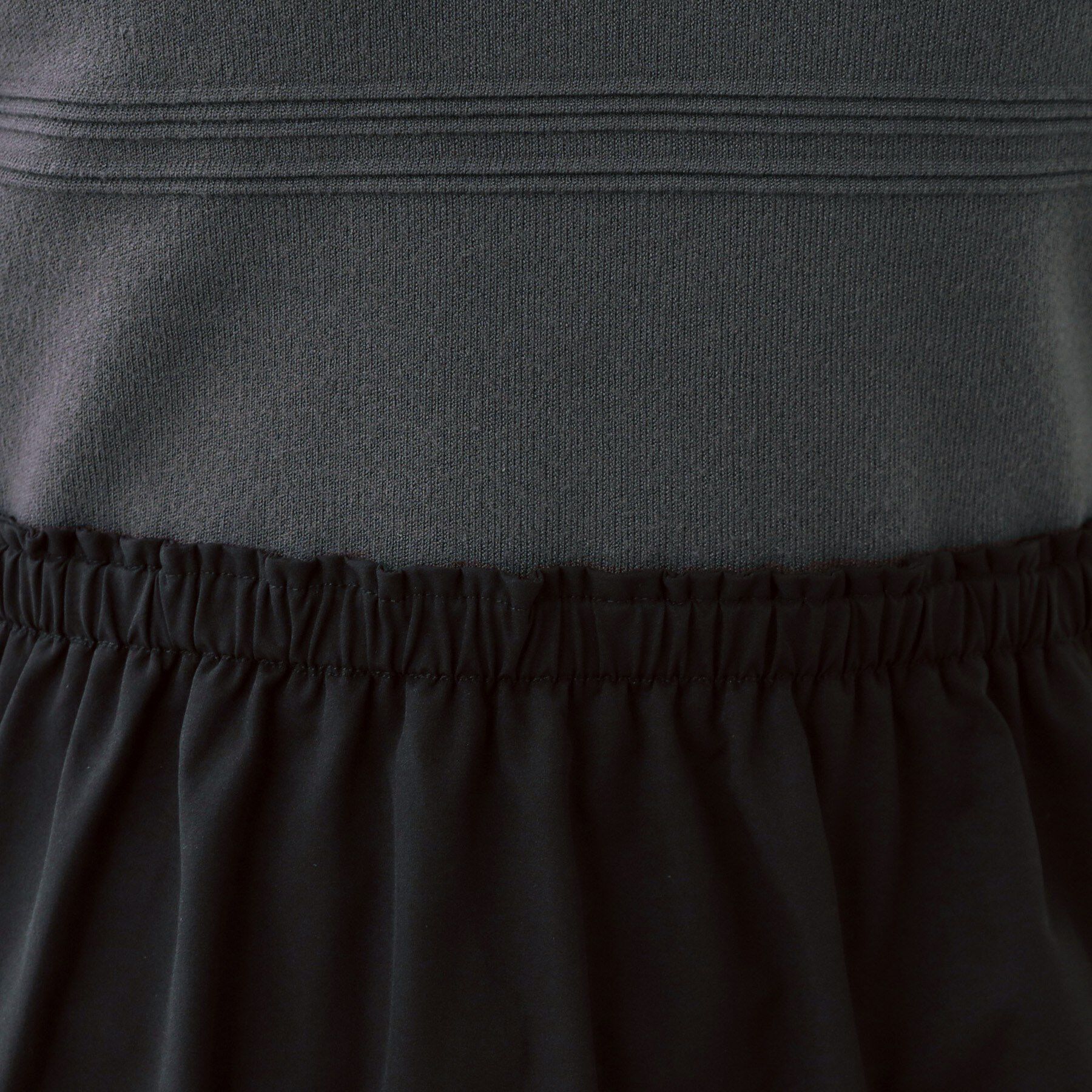 Reflect「【一枚で着映える◎／セットアップ可】ニット&times;タフタドッキングワンピース」|ワンピース|