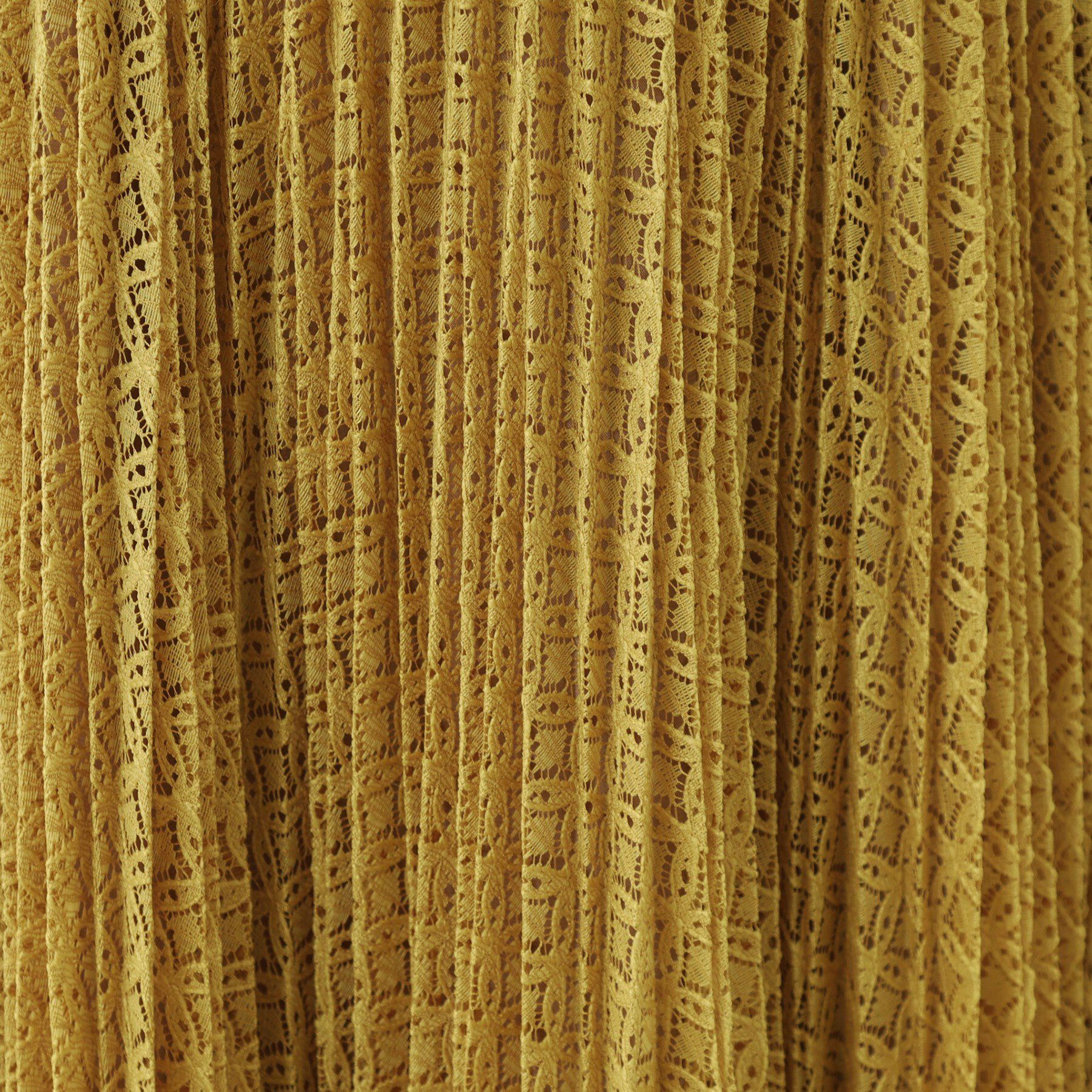 Reflect「【イージーケア】サークルダイヤ柄レースプリーツスカート」|スカート|