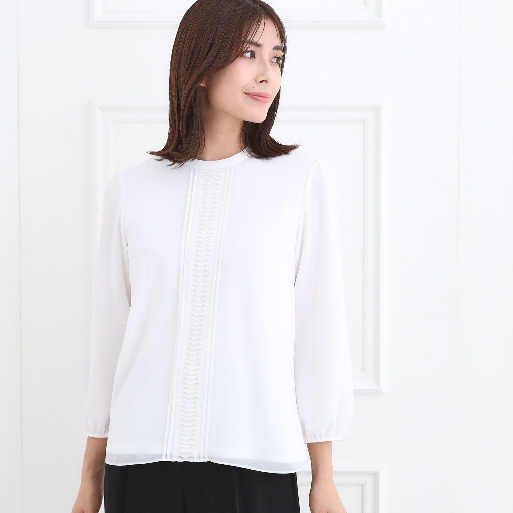 Reflect「【フォーマル／入卒／お仕事に◎】スタンドネックブラウス」|シャツ・ブラウス|