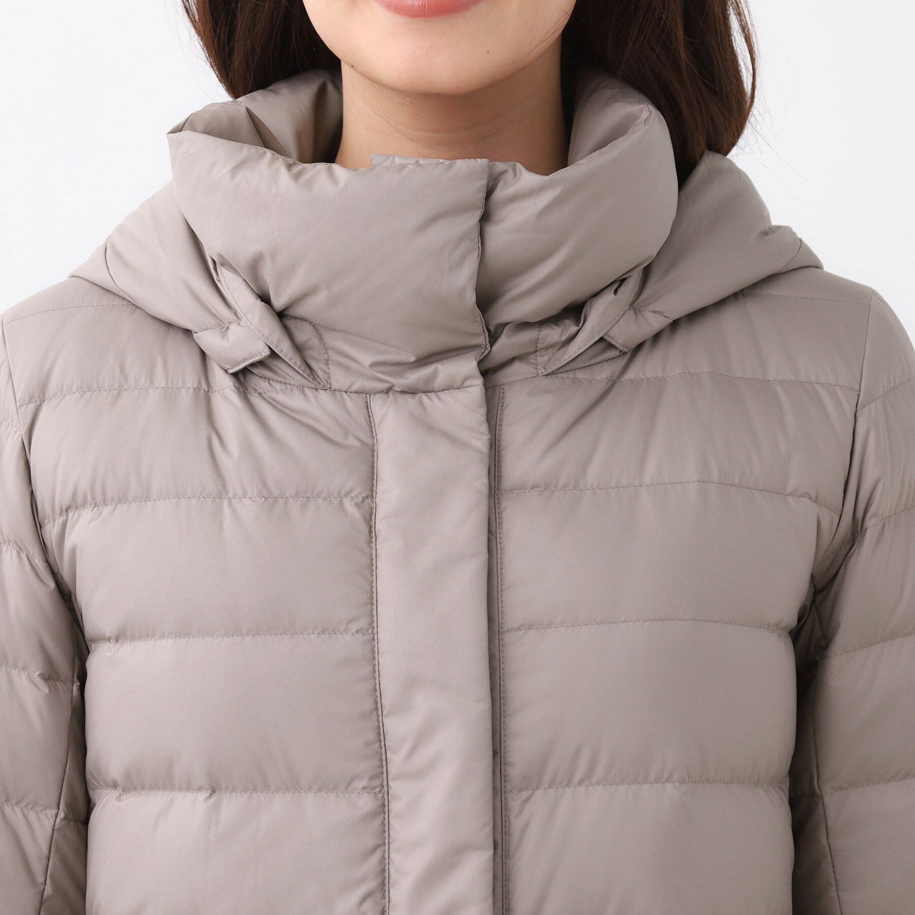 Reflect「【定番人気】フーデッドミドルダウンコート」|ダウン|