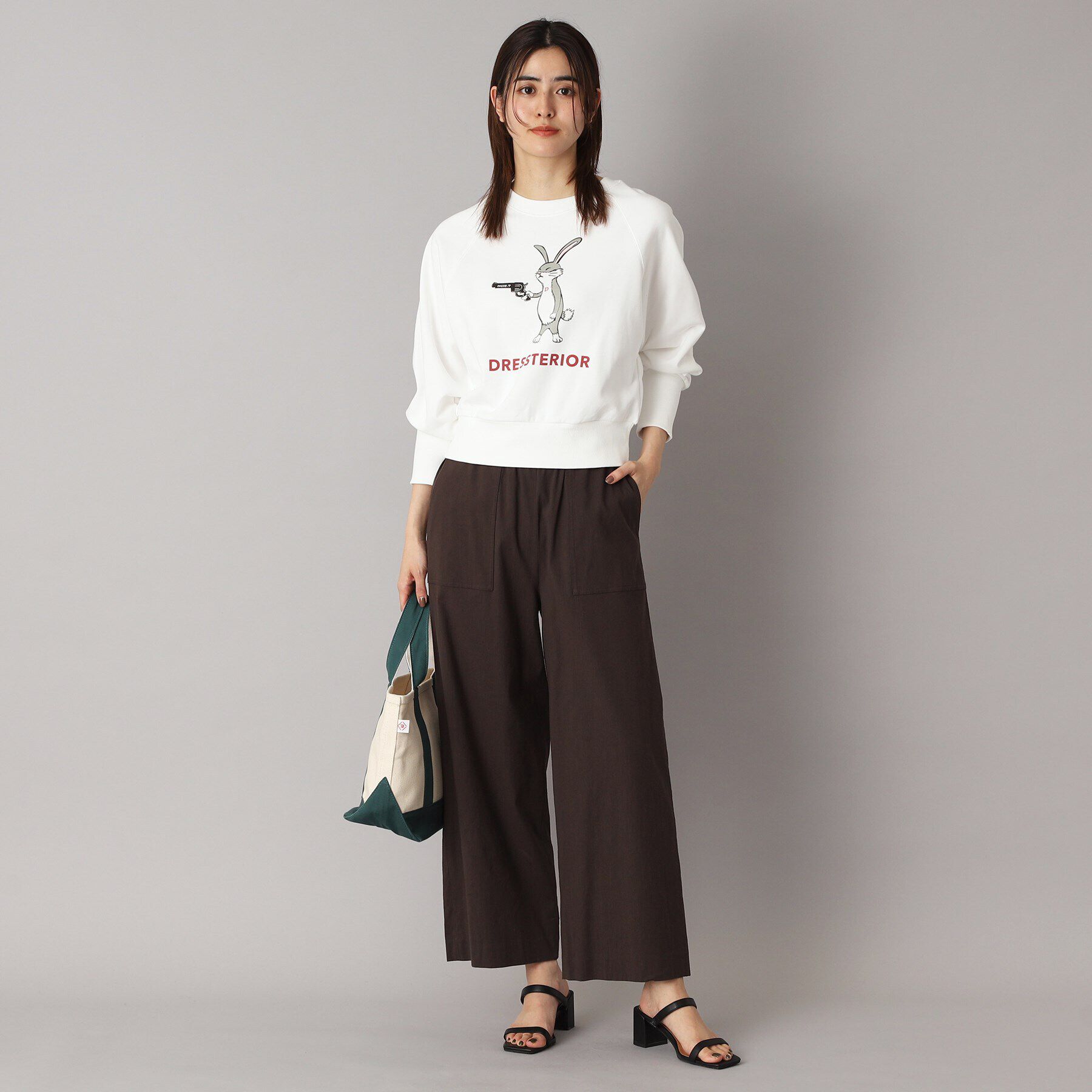 DRESSTERIOR「【接触冷感/洗える/ウエストゴム】ウォッシャブルリネンイージーワイドパンツ」|その他|