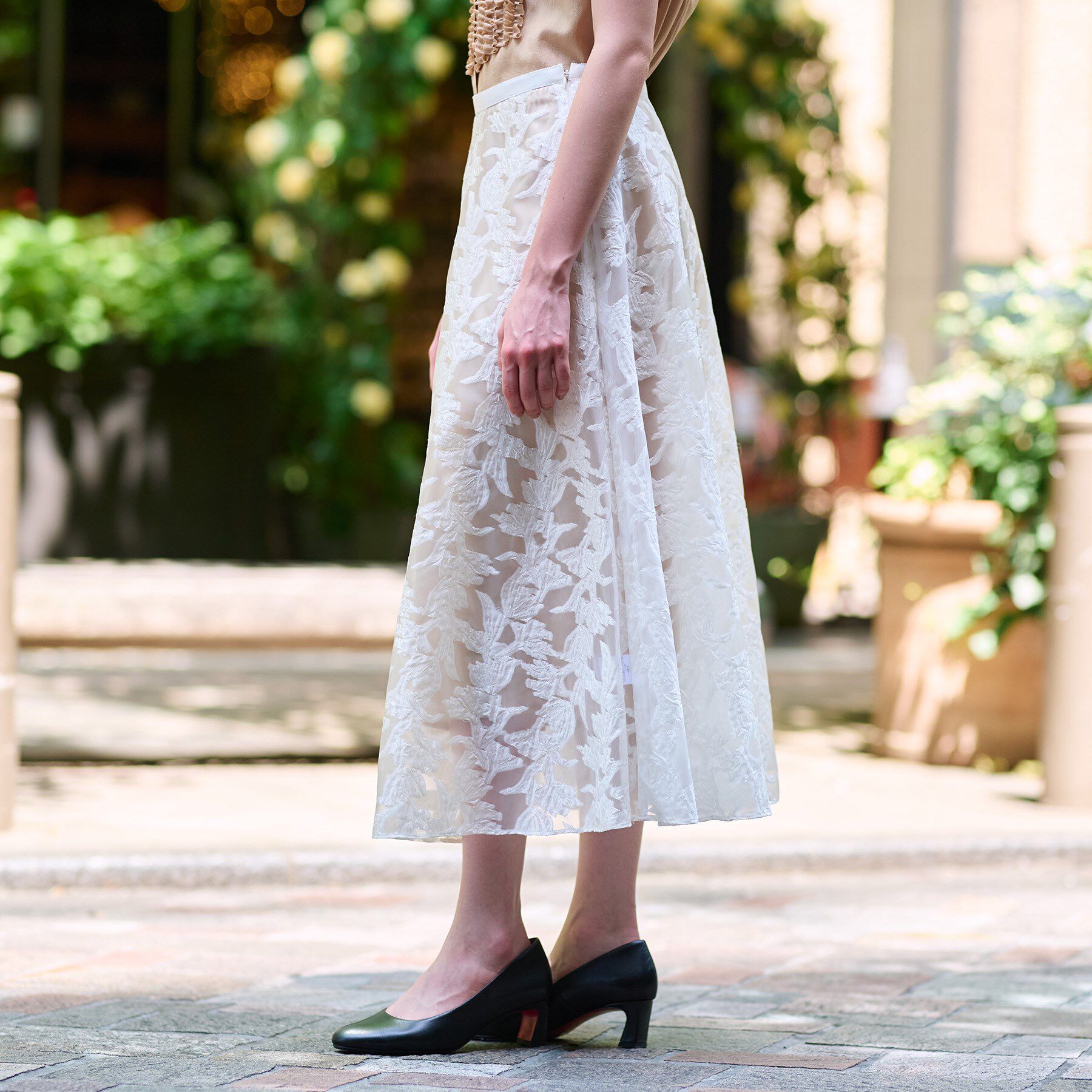 DRESSTERIOR「【きれいめ/裏地取り外し可】シアージャカードスカート」|スカート|