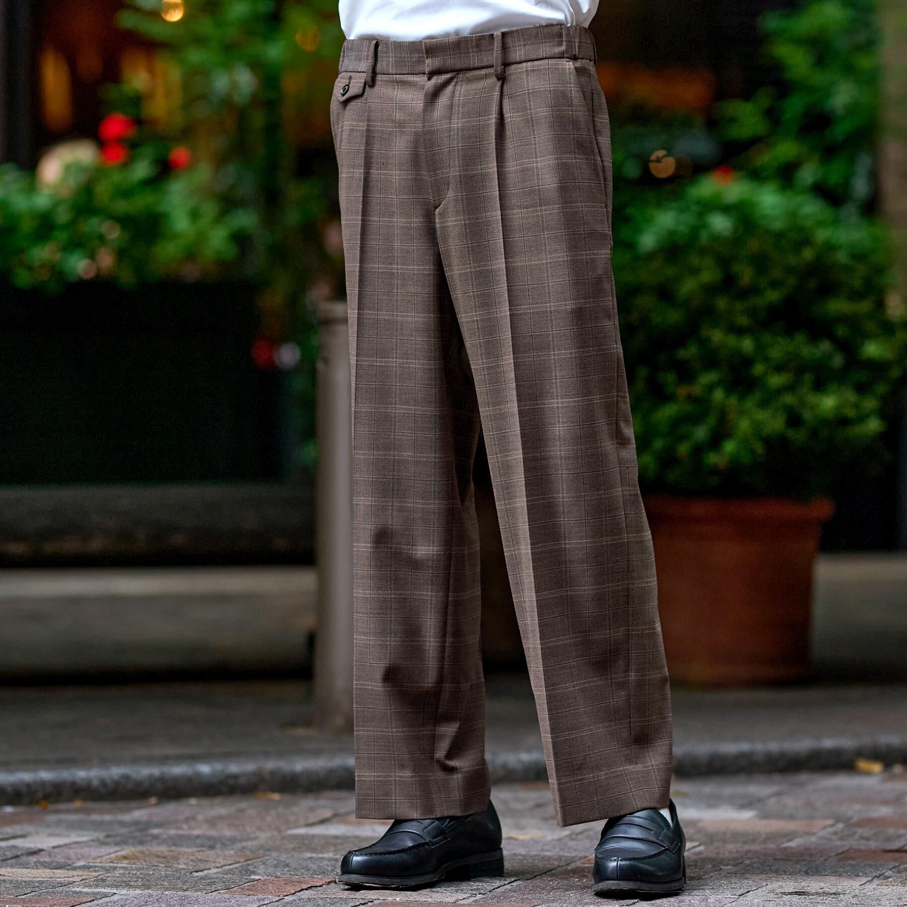 DRESSTERIOR「【セットアップ可】2WAYストレッチ チェック SET UP ワイドパンツ」|その他|