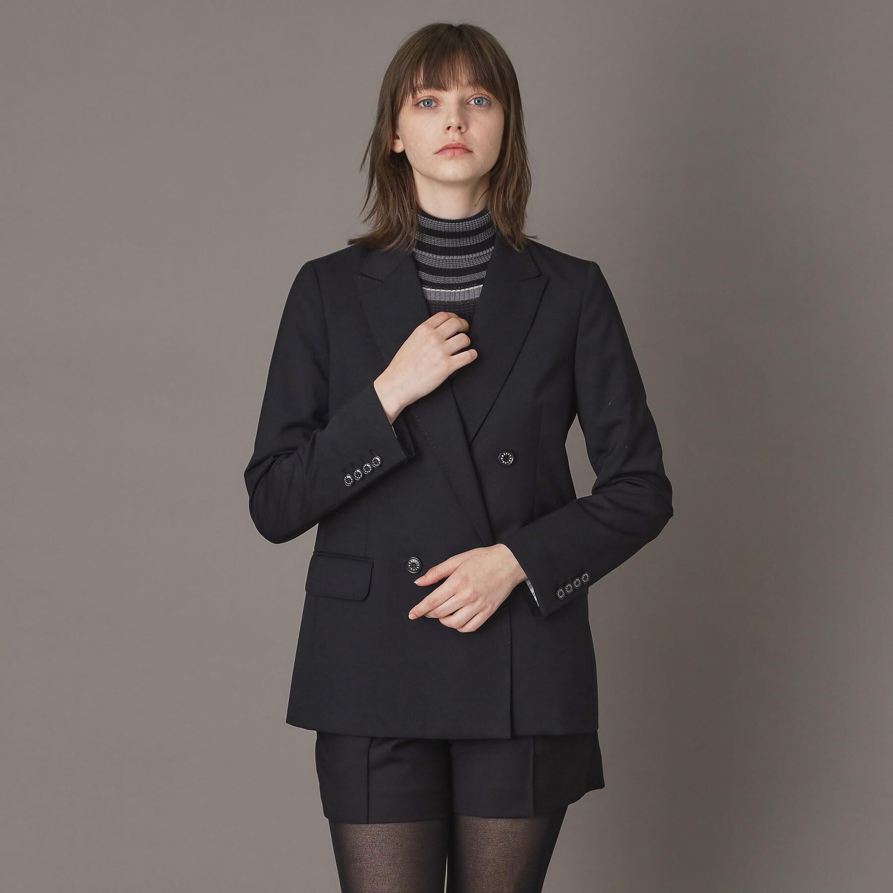 DRESSTERIOR「【セットアップ可/オンオフ】ブラックダブルジャケット」|テーラードジャケット|