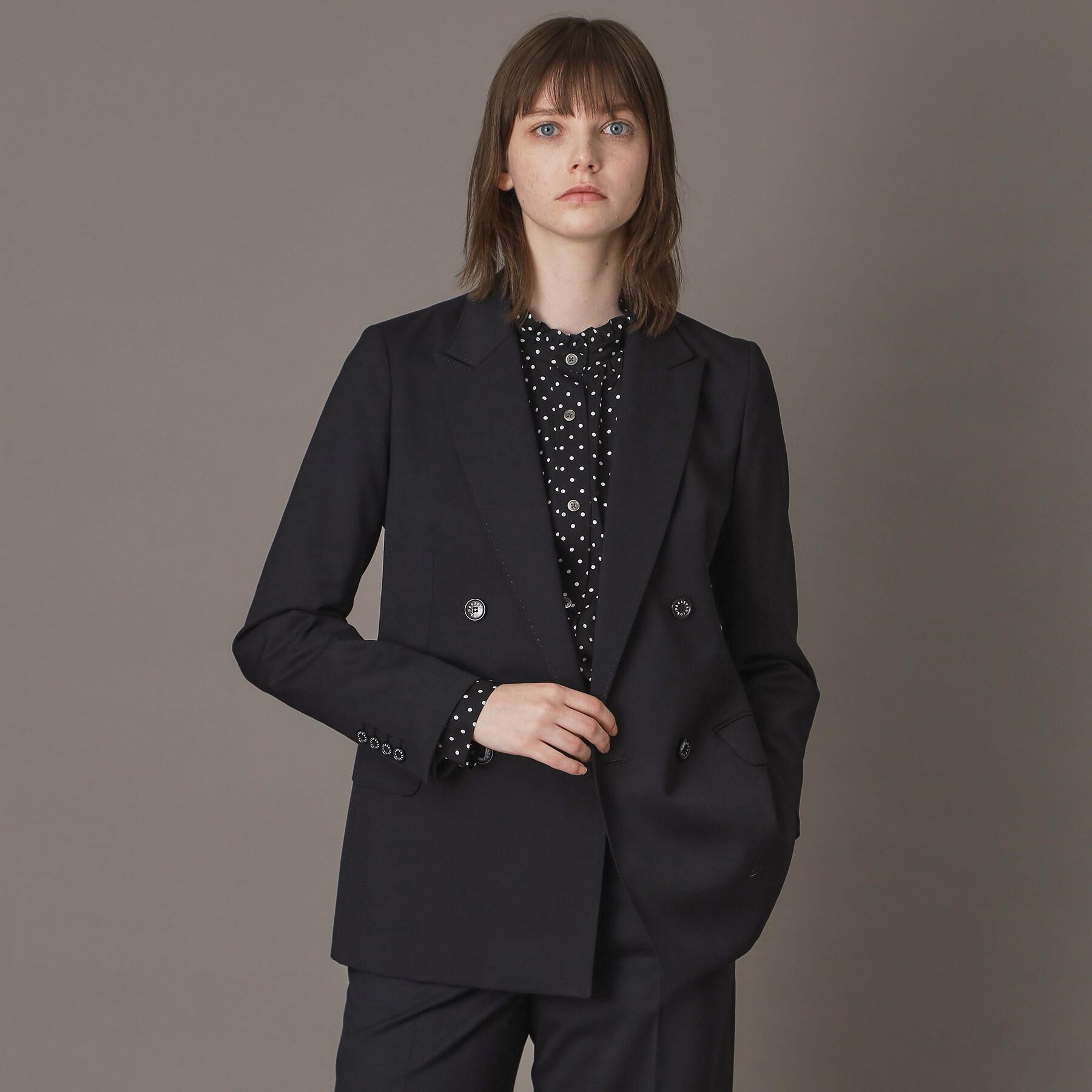 DRESSTERIOR「【セットアップ可/オンオフ】ブラックダブルジャケット」|テーラードジャケット|