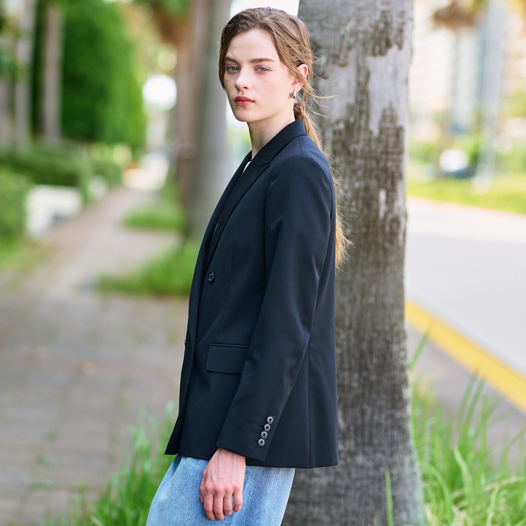 DRESSTERIOR「【セットアップ可/オンオフ】ブラックダブルジャケット」|テーラードジャケット|