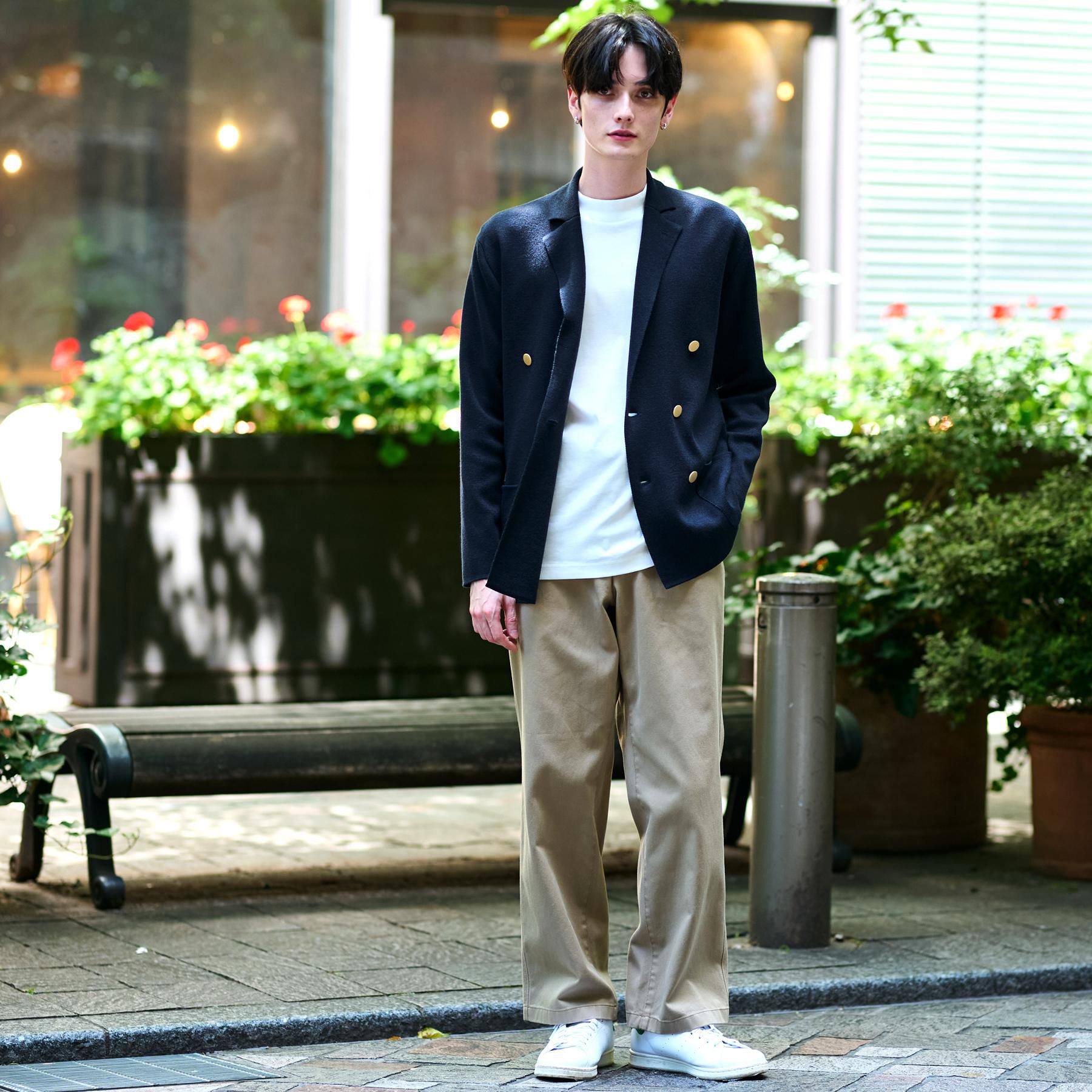 DRESSTERIOR「ダブルブレスト ニットジャケット」|テーラードジャケット|