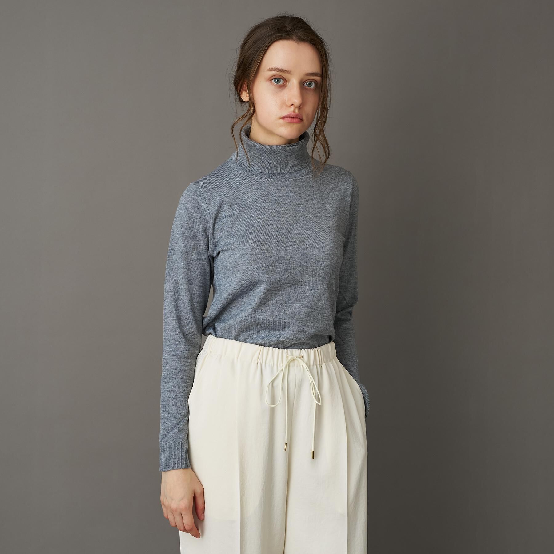 DRESSTERIOR「【CLASSY.12月号/otonaMUSE11月号掲載】ウールブレンド天竺タートルニット」|ニット・セーター|