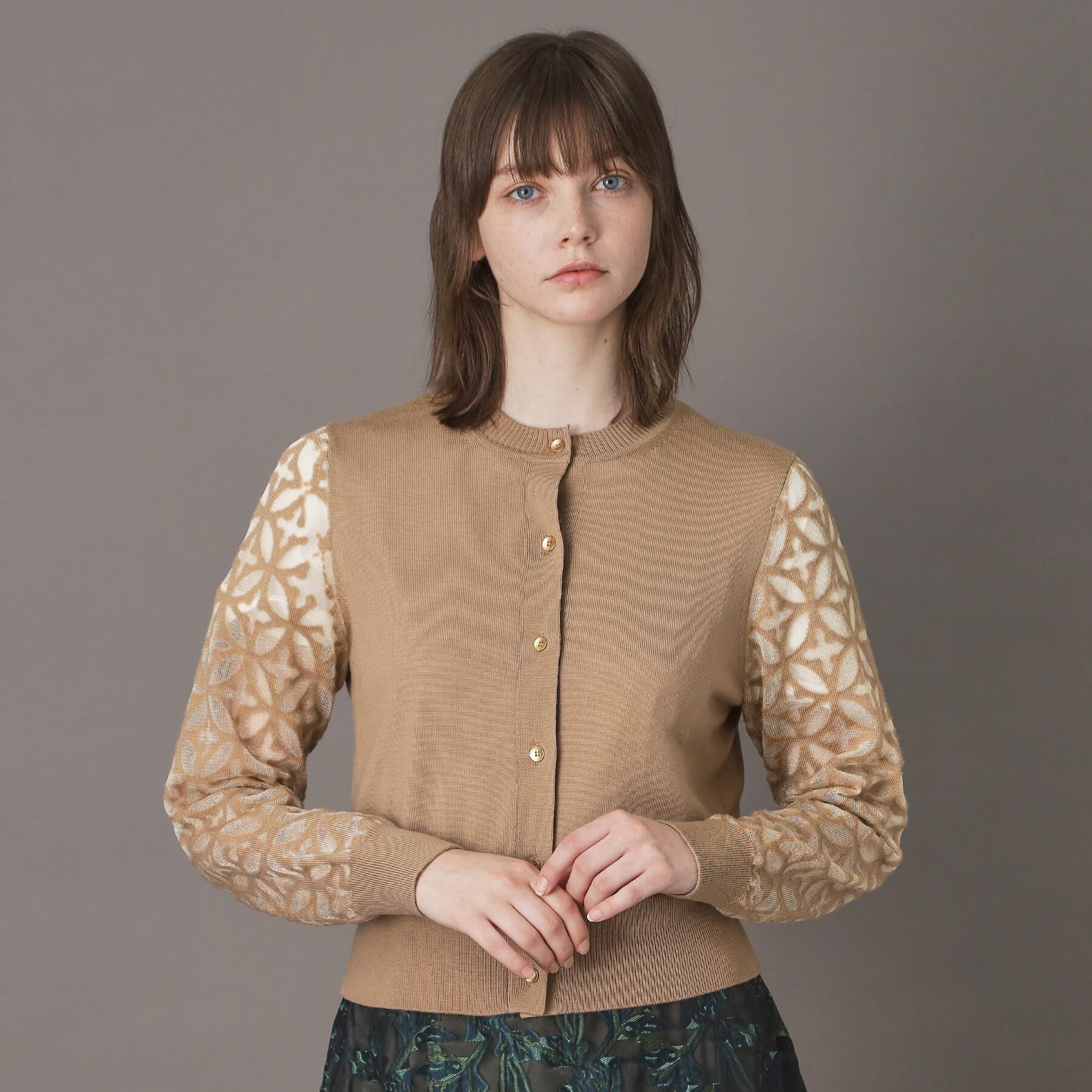 DRESSTERIOR「オーバーラップオパールスリーブカーディガン」|カーディガン|