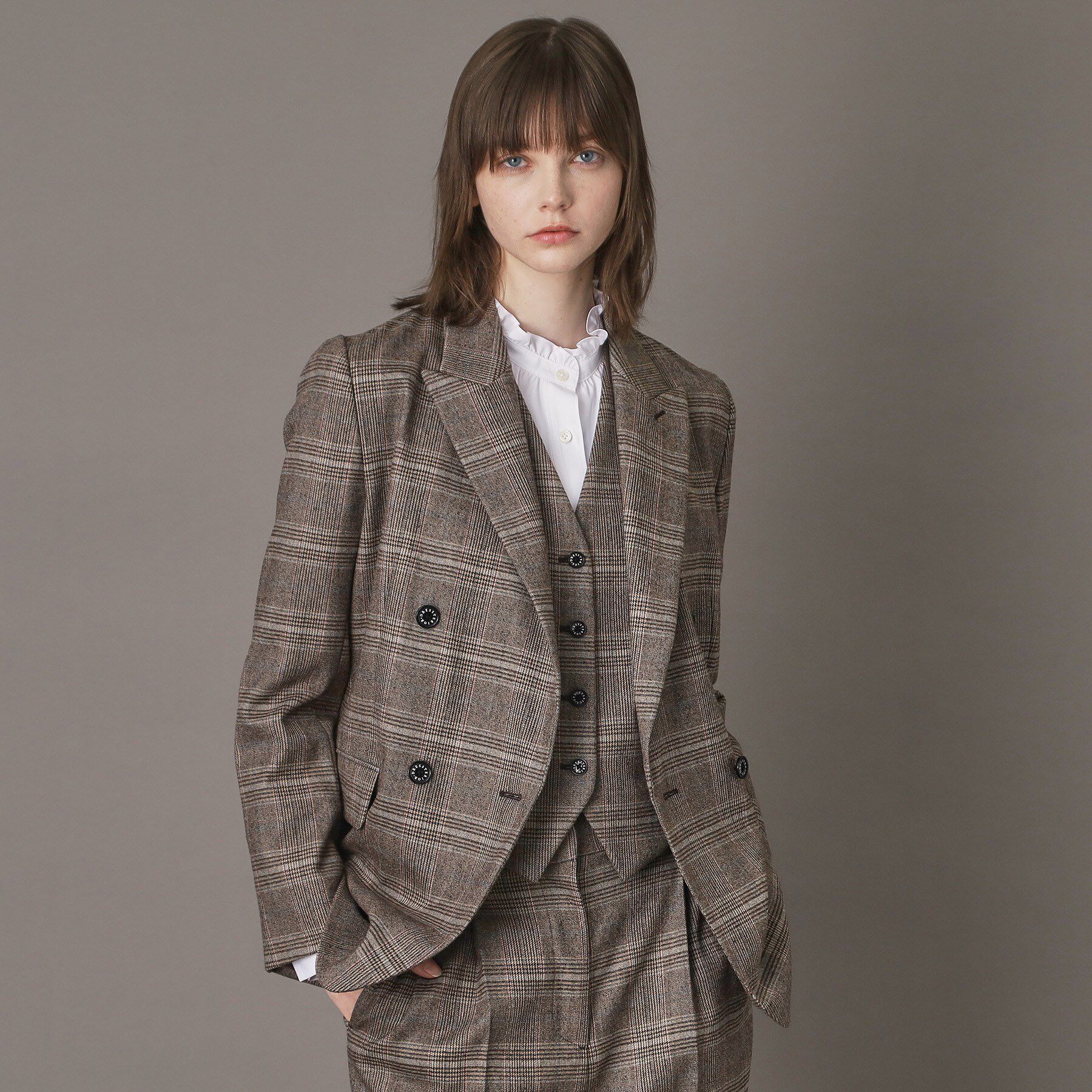DRESSTERIOR「【otonaMUSE 11月号掲載】サキソニーグレンチェックジャケット」|テーラードジャケット|