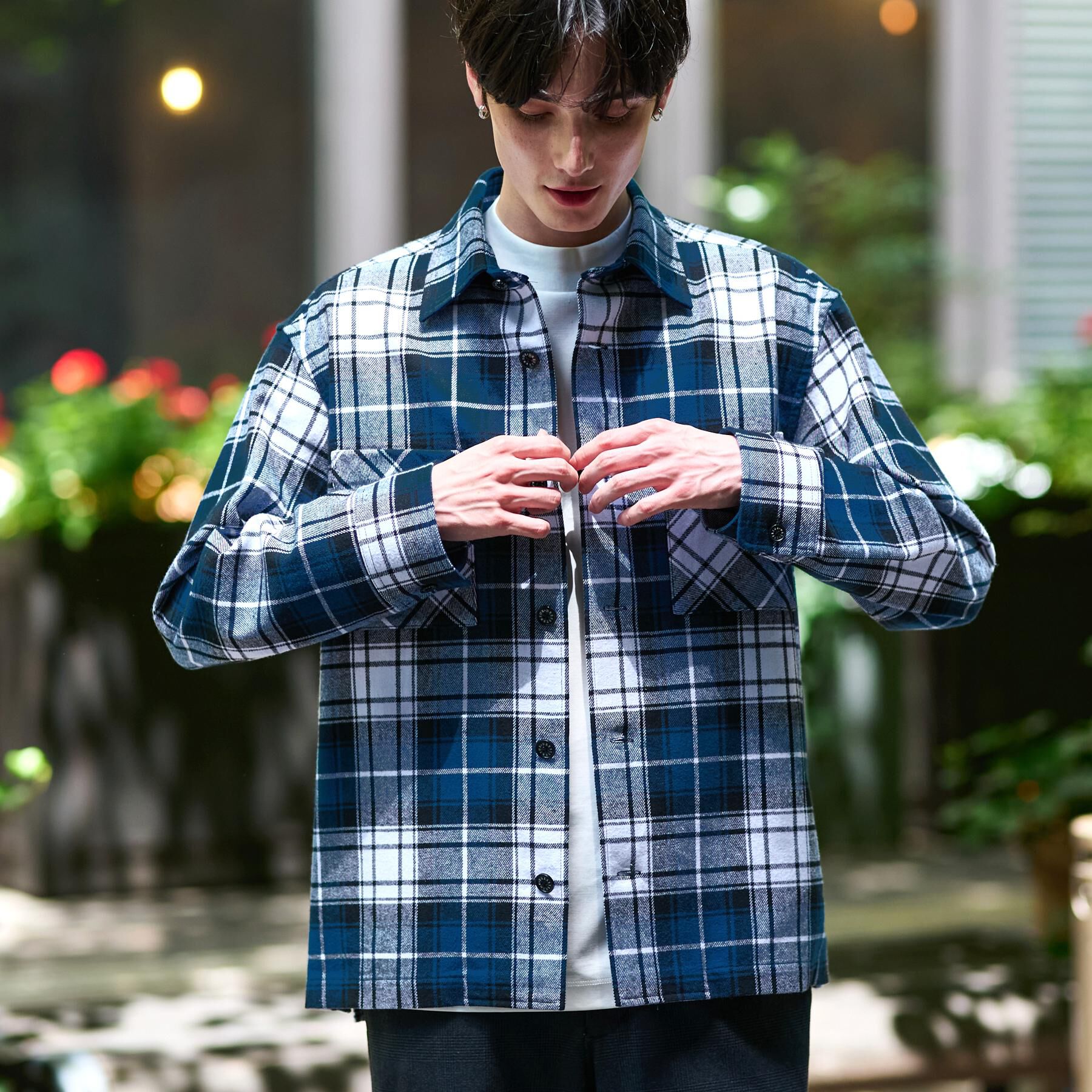 DRESSTERIOR「タータンチェック CPOシャツブルゾン」|シャツ・ブラウス|