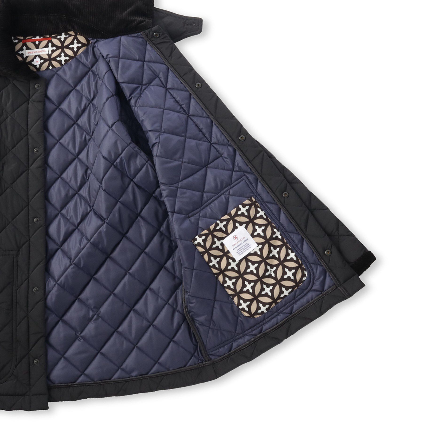 DRESSTERIOR「キルティング ハンティングジャケット」|ブルゾン・スタジャン|