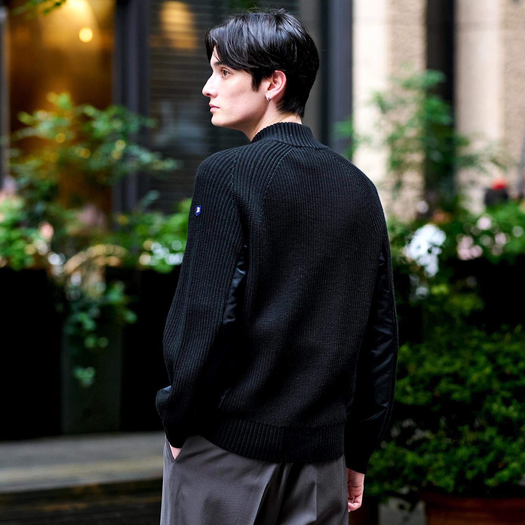 DRESSTERIOR「ミリタリーニットジャケット」|カーディガン|