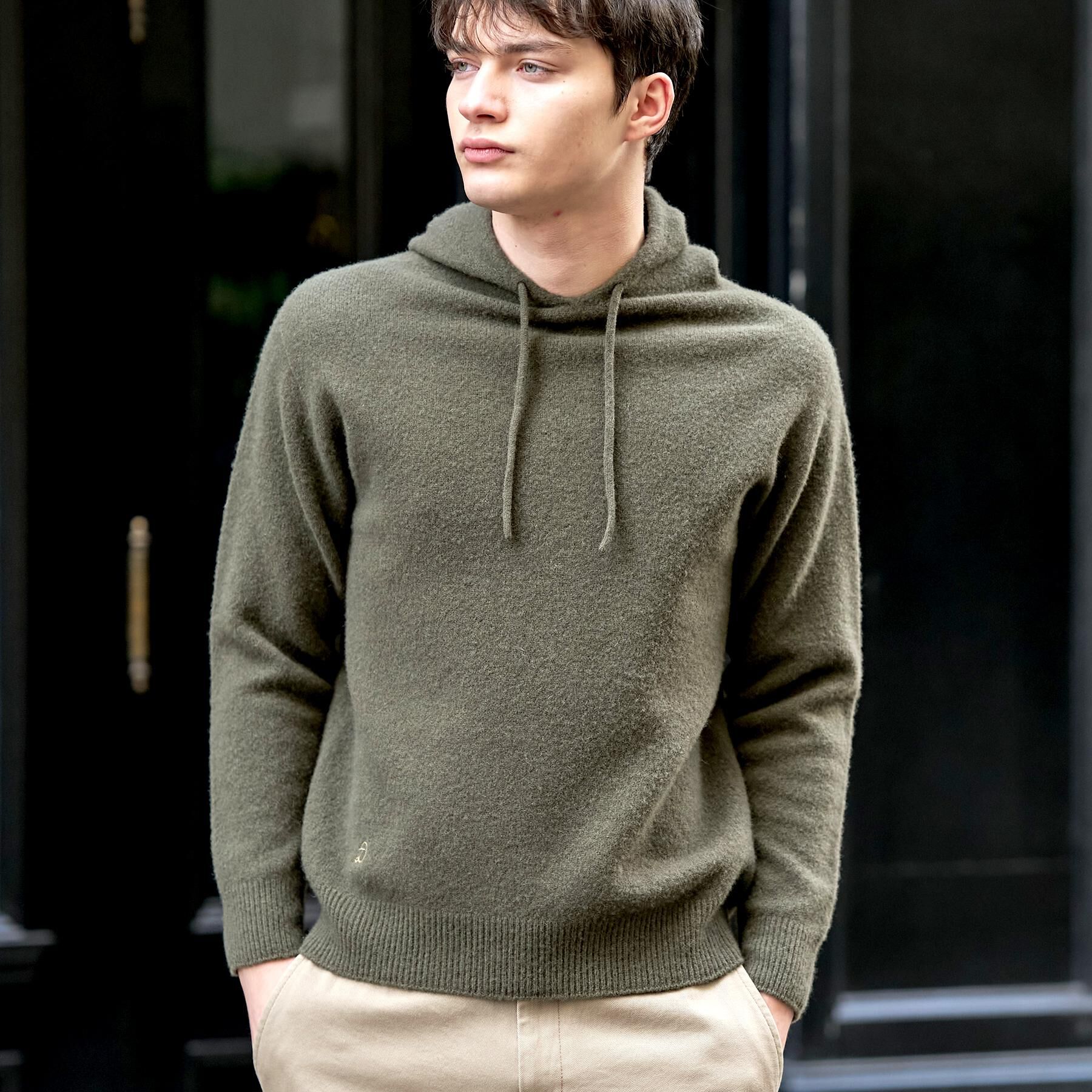 DRESSTERIOR「カシミヤブレンドフードニット」|ニット・セーター|