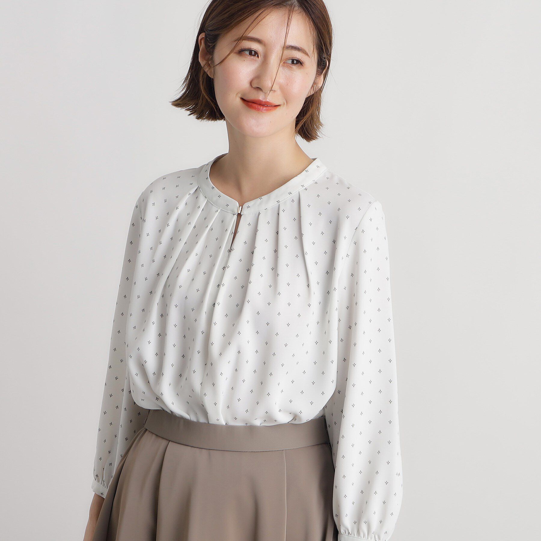 grove「プリントタックブラウス」|シャツ・ブラウス|