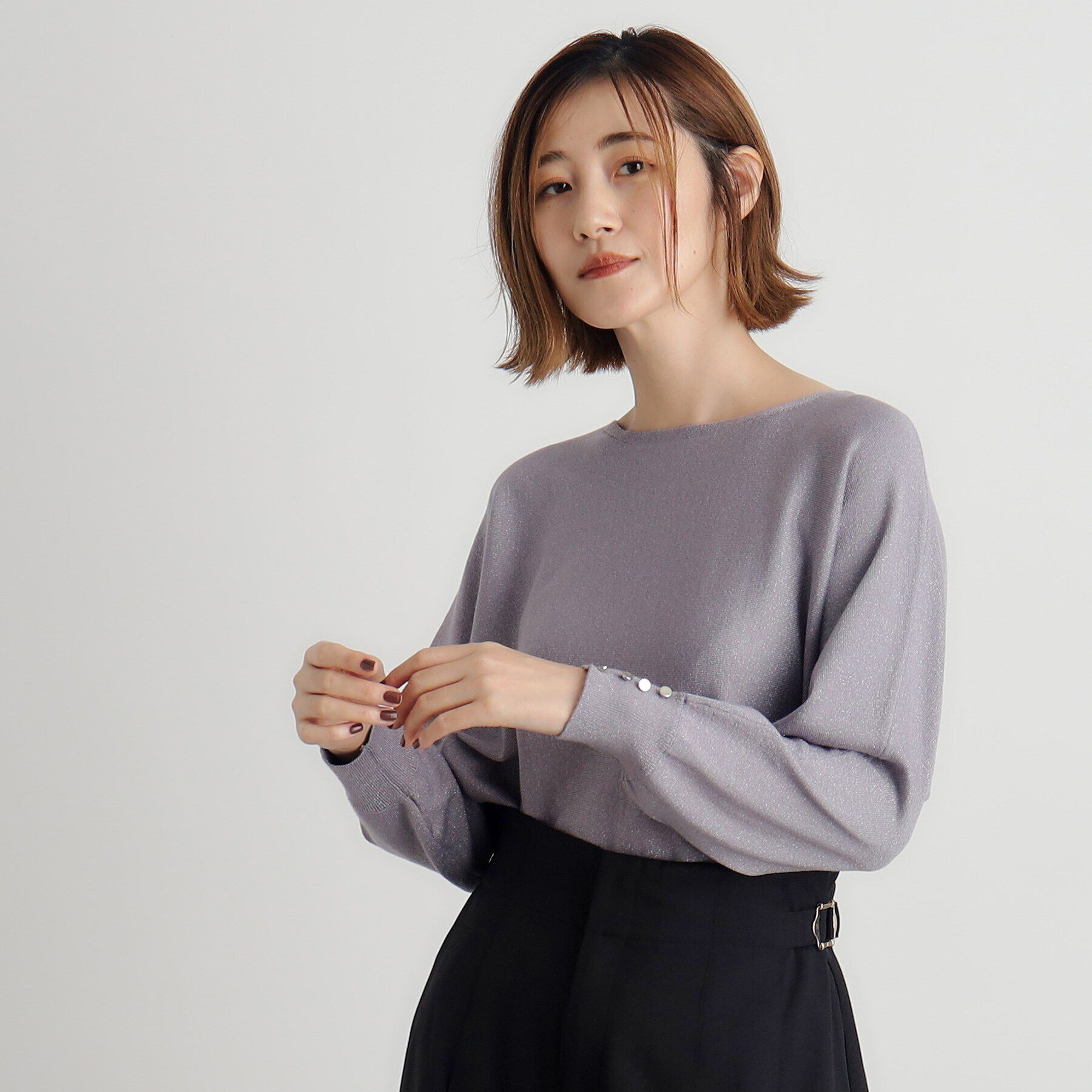 grove「ラメドルマンニットプルオーバー」|ニット・セーター|