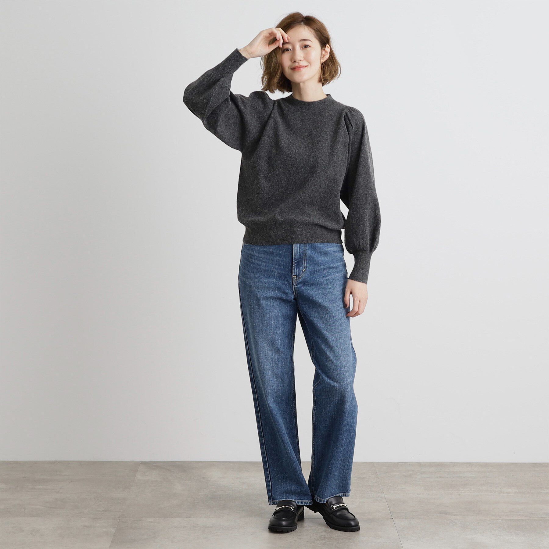 grove「ウールブレンドボリュームスリーブニット」|ニット・セーター|
