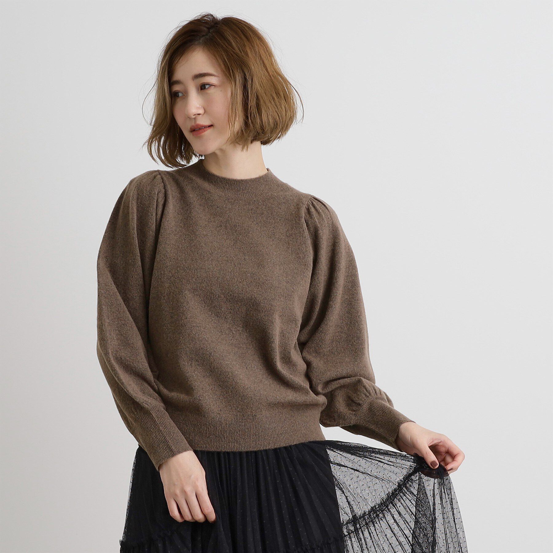 grove「ウールブレンドボリュームスリーブニット」|ニット・セーター|