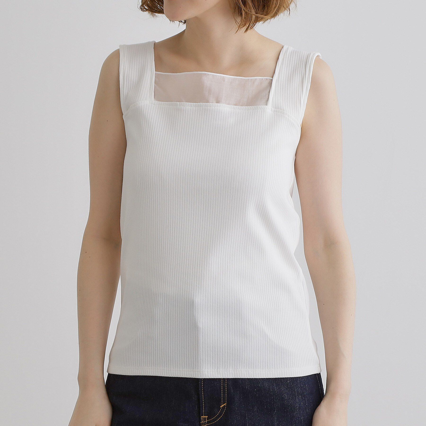 grove「シアードッキングタンクトップ」|キャミソール|