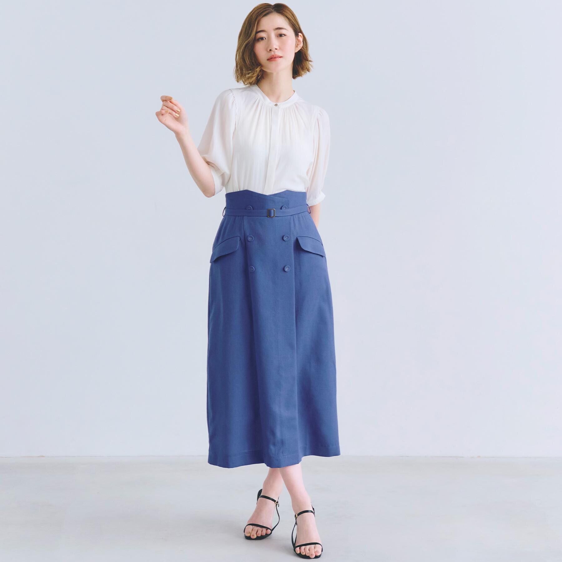 grove「【洗える】ヴィンテージサテンウイングスリーブブラウス」|シャツ・ブラウス|