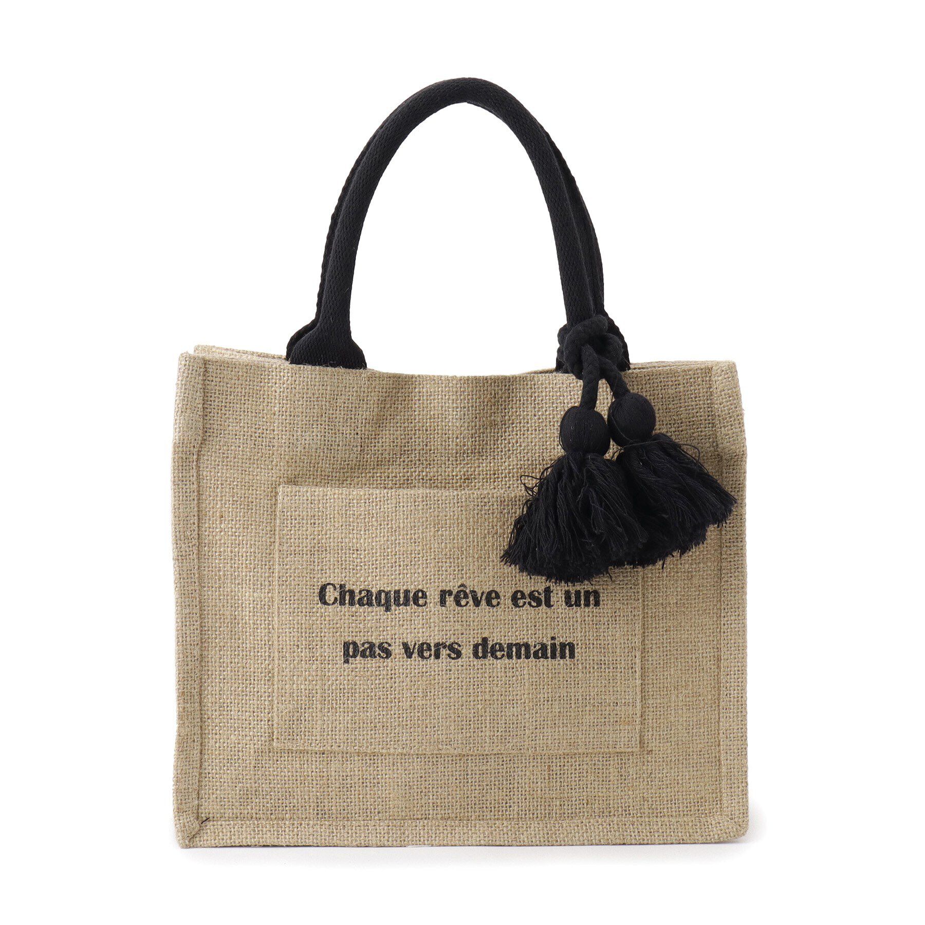 grove「スクエアタッセルジュートトート」|トートバッグ|