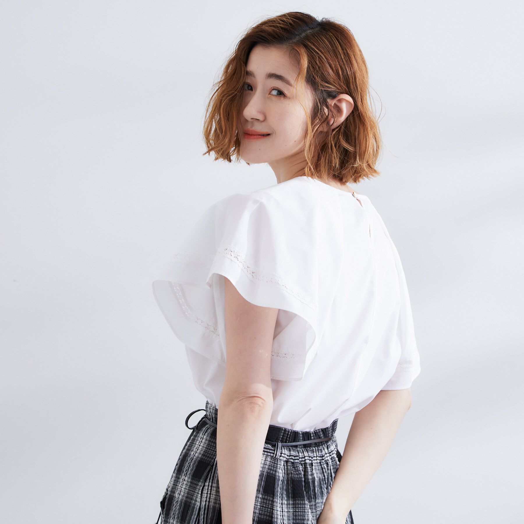 grove「【サスティナブル原料】涼し気フレアスリーブブラウス」|シャツ・ブラウス|オフホワイト(003