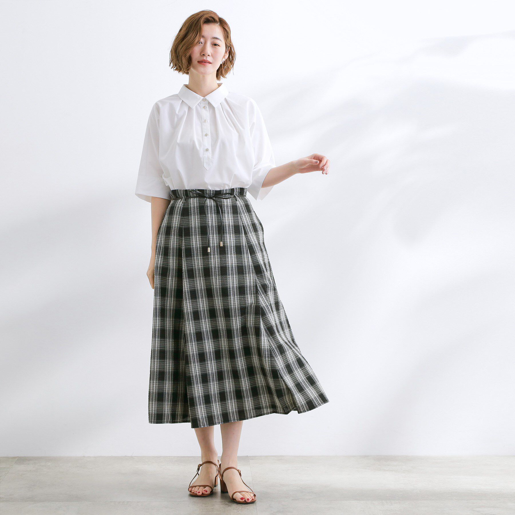 grove「コードリボンタックAラインスカート」|スカート|