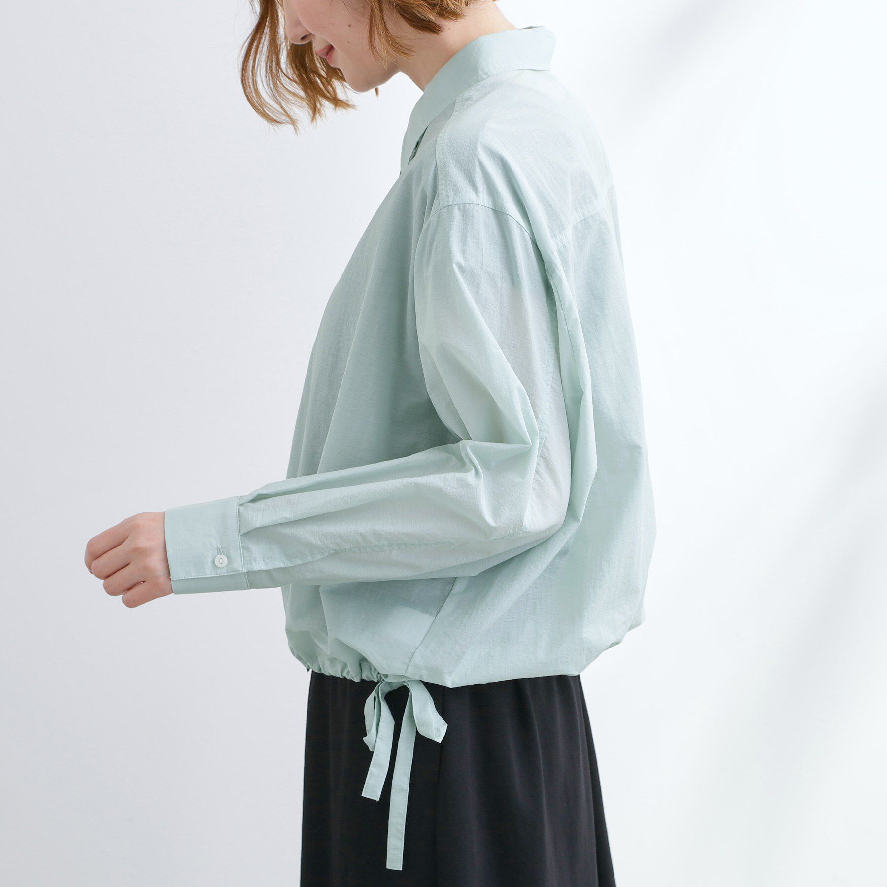 grove「【UVカット/洗える】クロップドシアーシャツ」|シャツ・ブラウス|