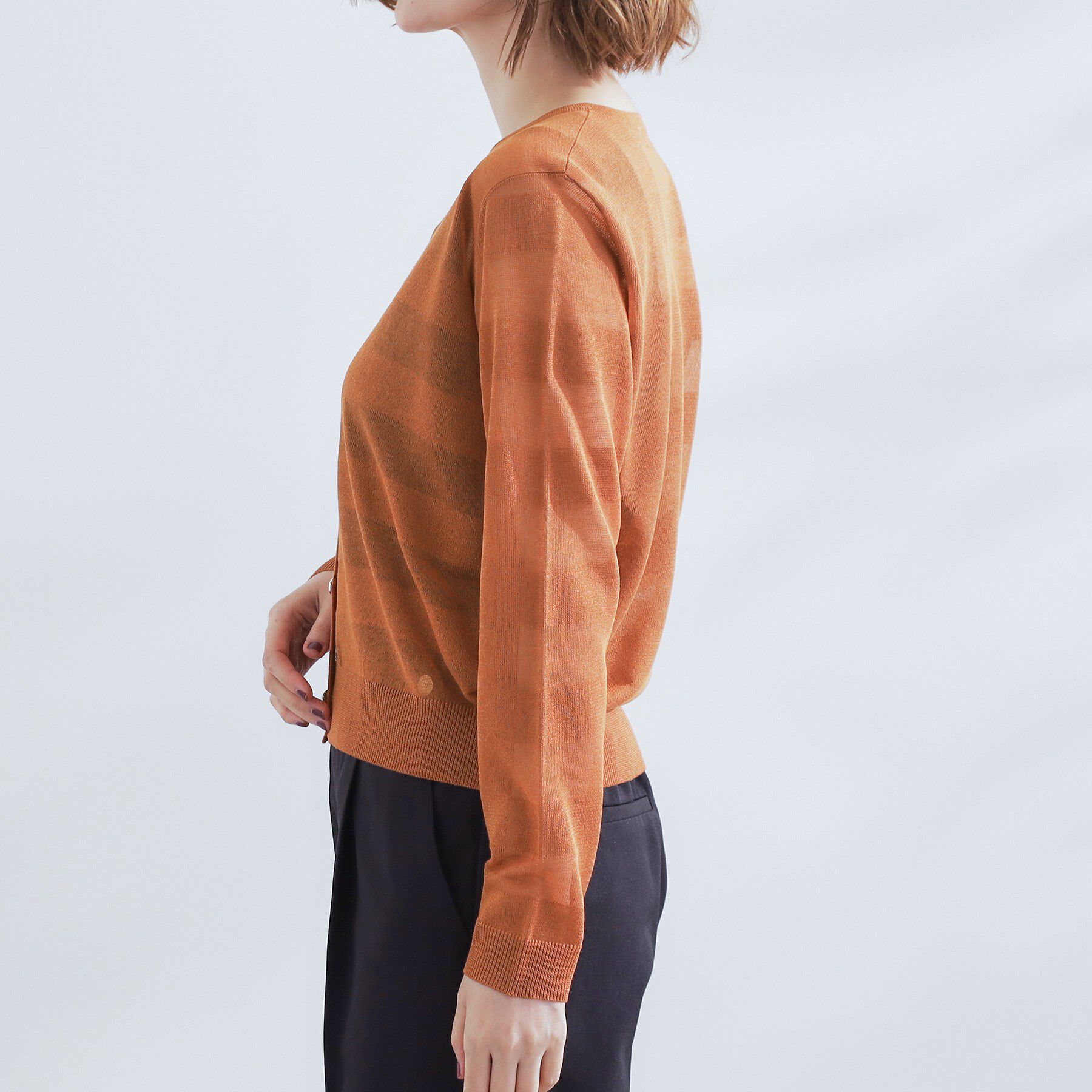 grove「シアーボーダーカーディガン」|カーディガン|