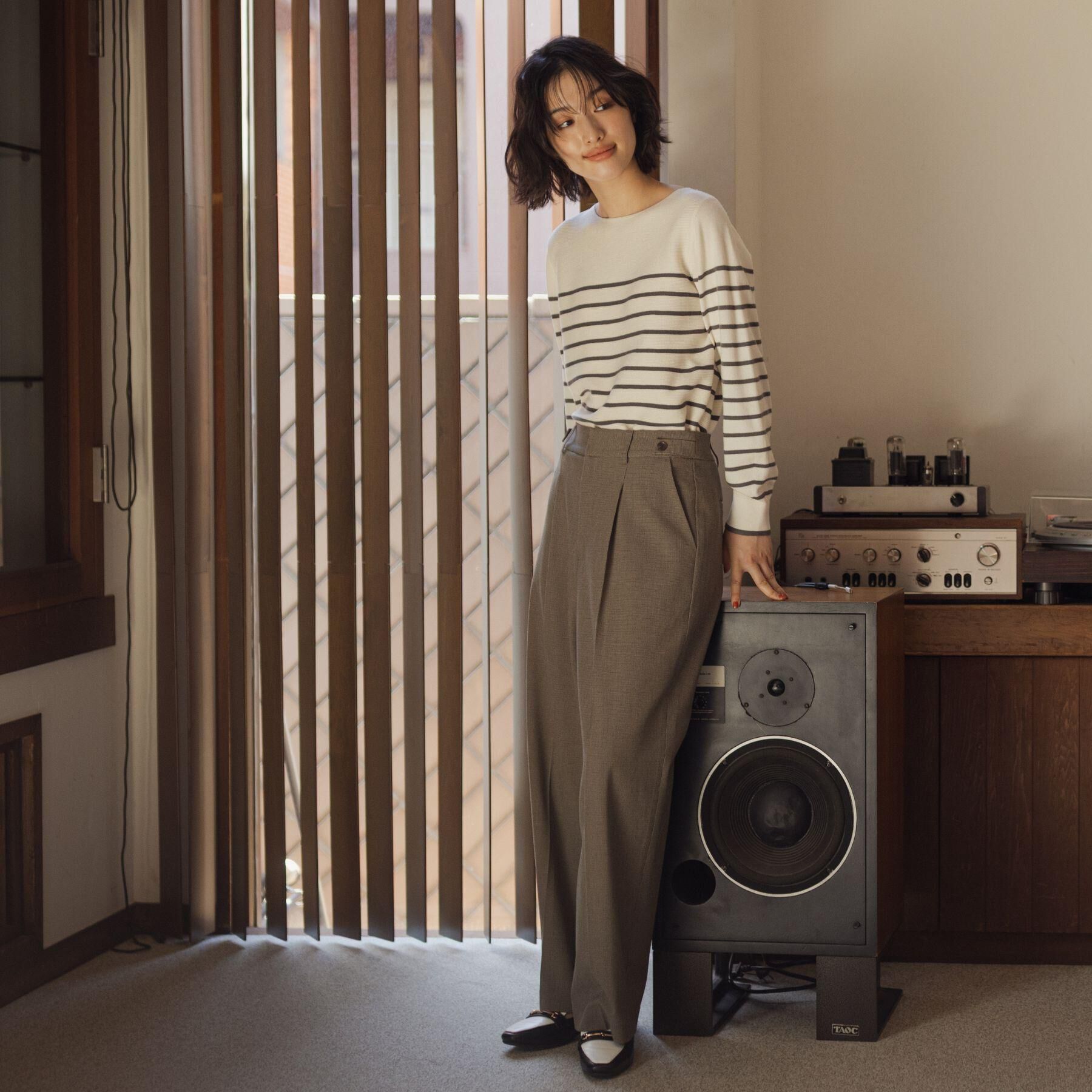 grove「【最終お値下げ！】ガーターボートネックプルオーバー【洗える/毛玉軽減】」|ニット・セーター|