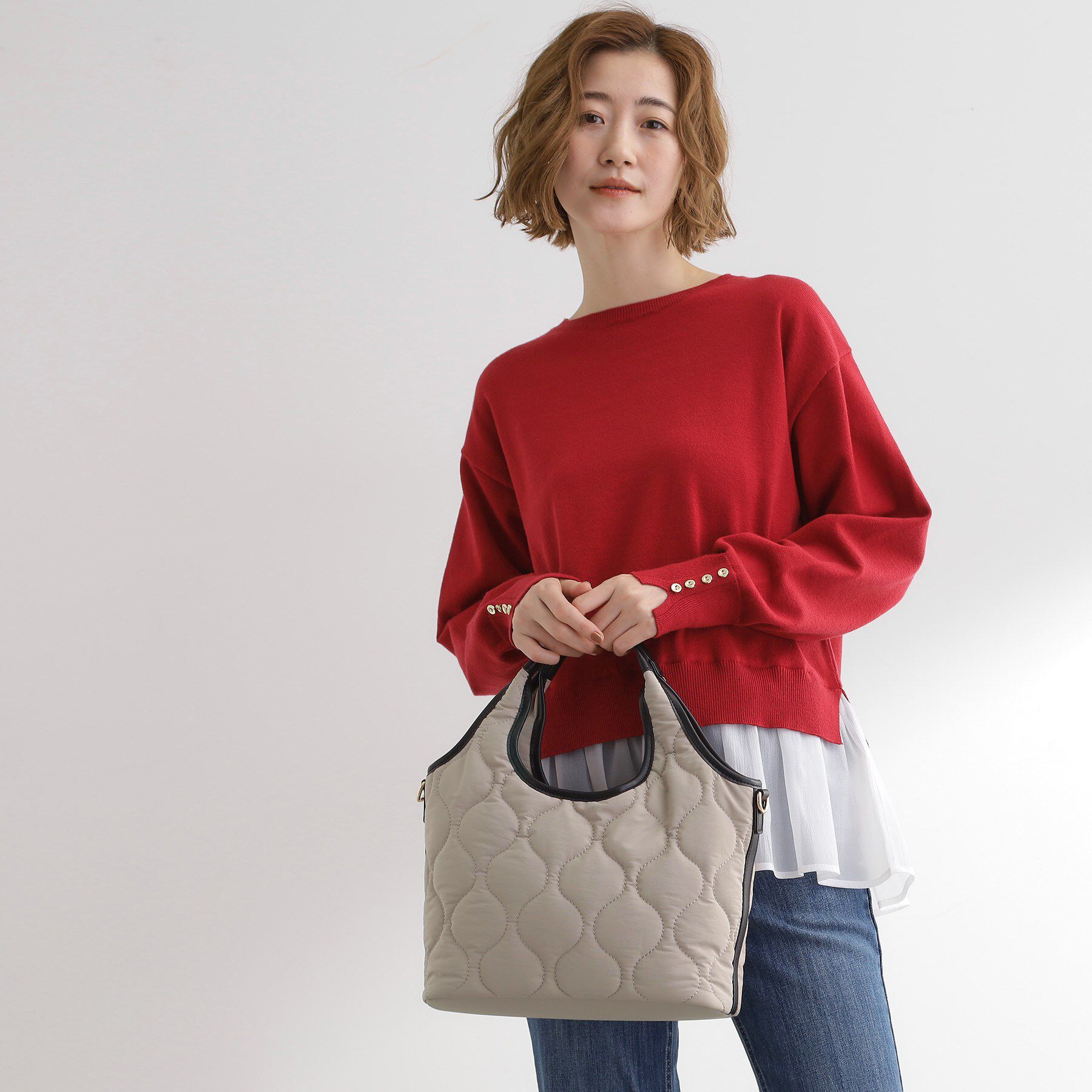 grove「【撥水】キルトクリテ2WAYトート」|トートバッグ|