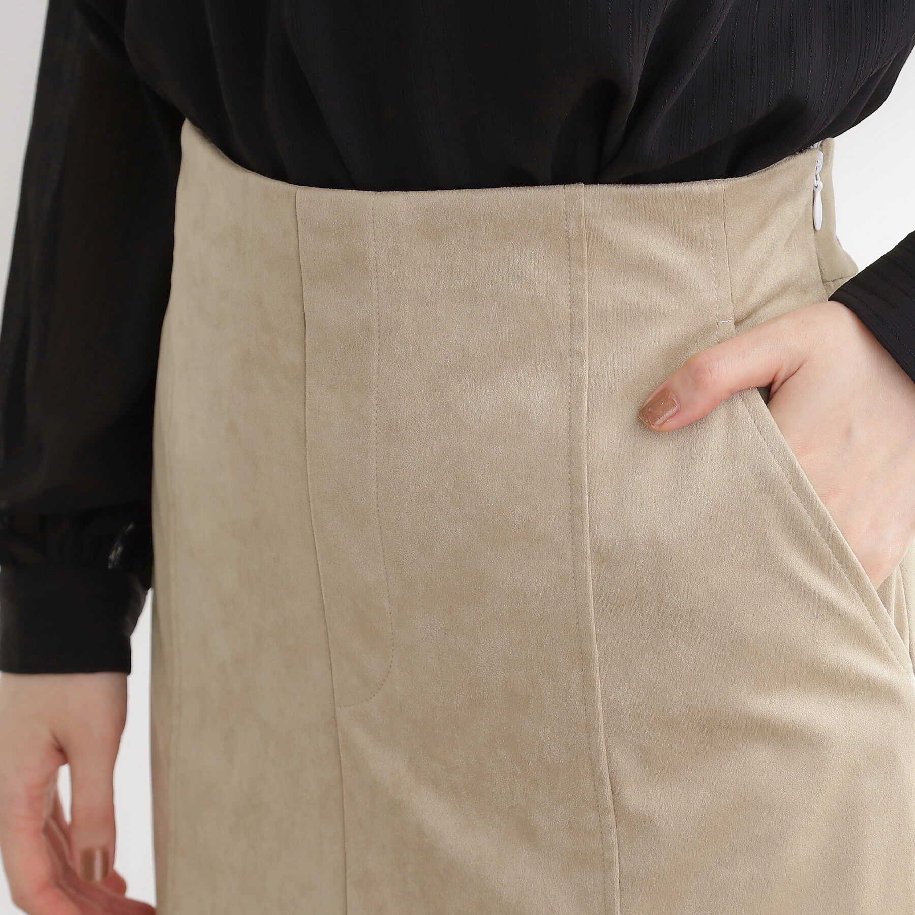 grove「しっとりスエードで描くやわらかなマーメイドスカート」|スカート|