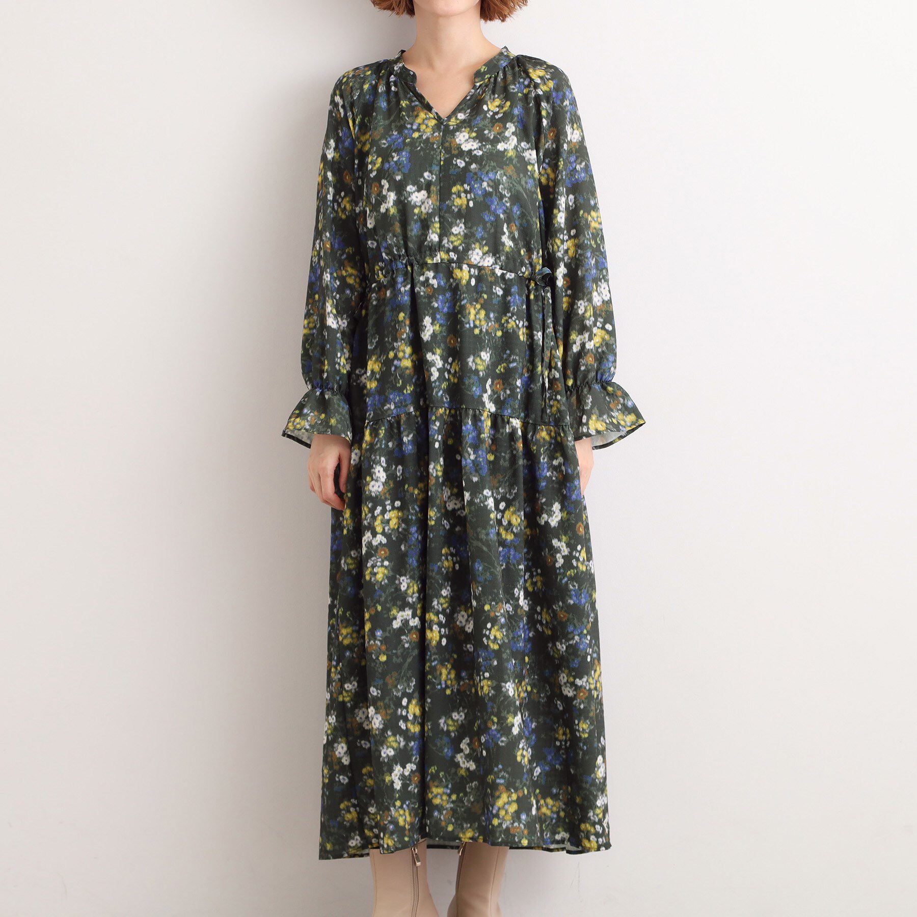 grove「カスリフラワーティアードワンピース」|ワンピース|