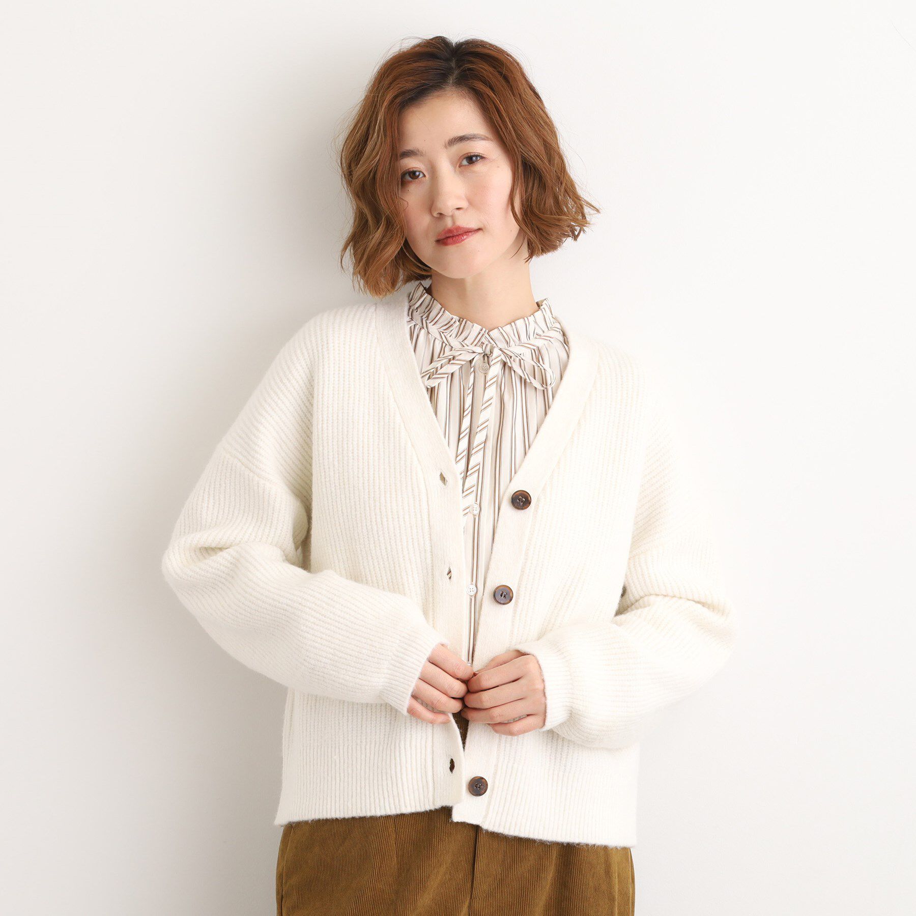 grove「【SETITEM】オーバーサイズ畔カーディガン」|カーディガン|