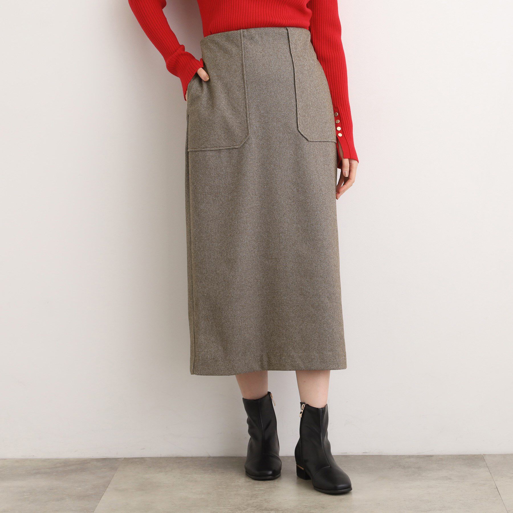 grove「起毛ジャカードナロースカート」|スカート|