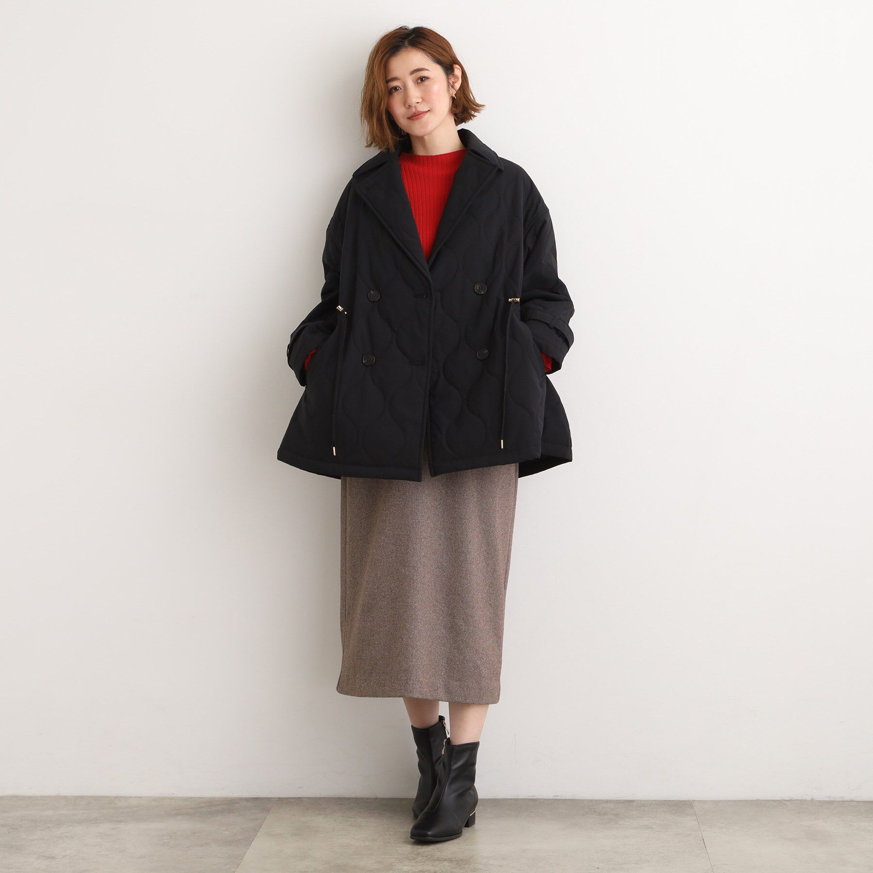 grove「キルティングPコートジャケット」|ピーコート|