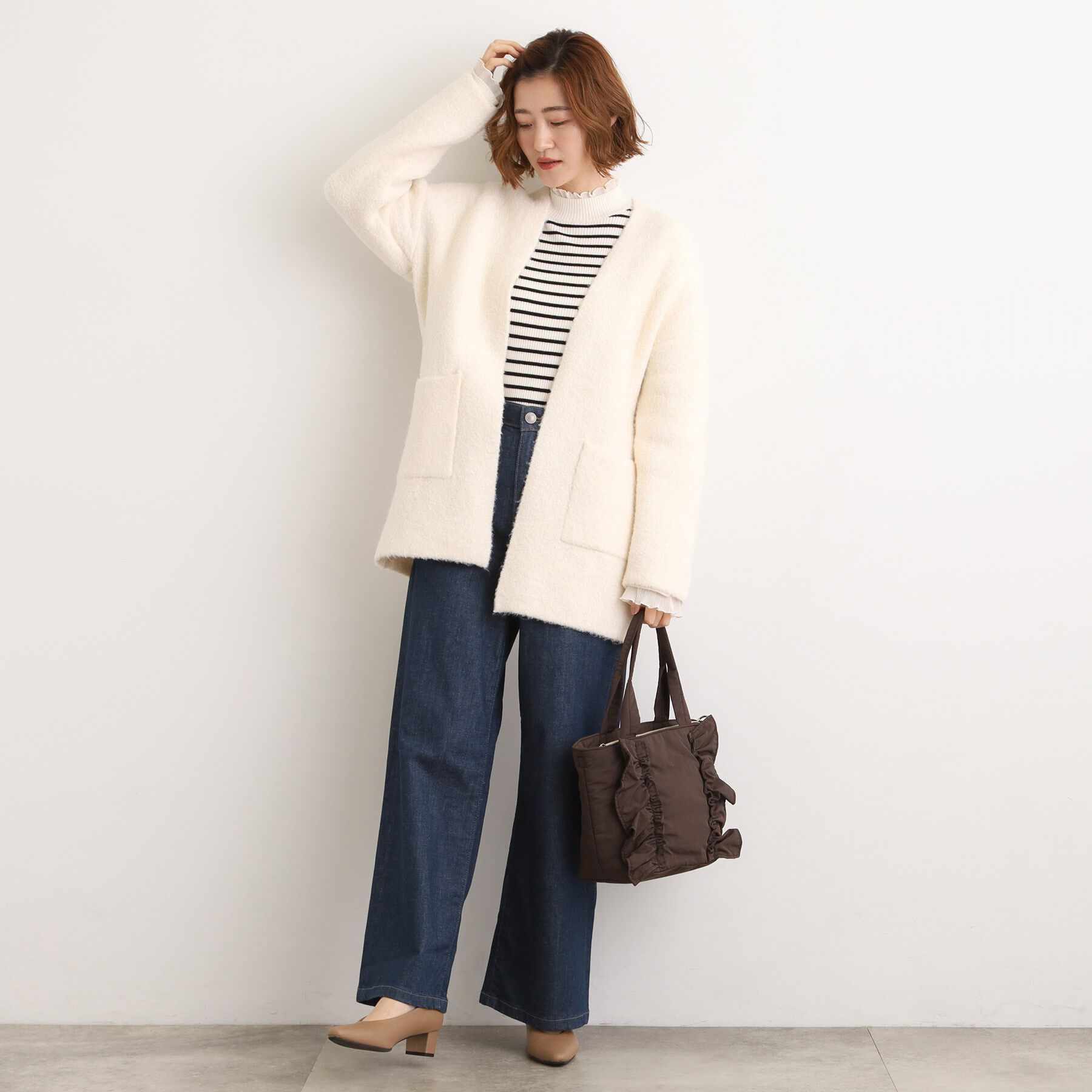 grove「【撥水】縦フリル2WAYトート」|トートバッグ|