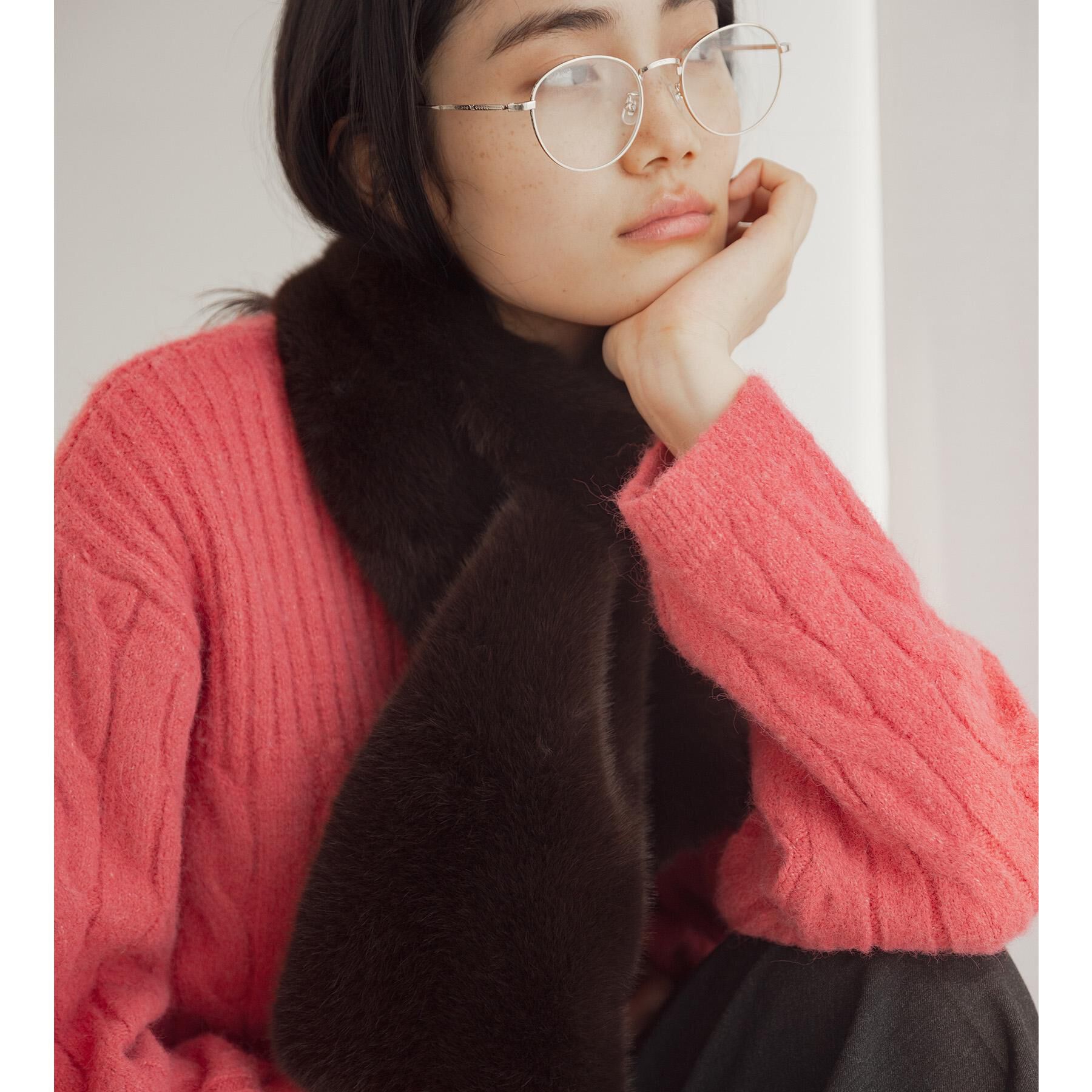 grove「【リサイクル】フェイクファーティペット」|ストール|