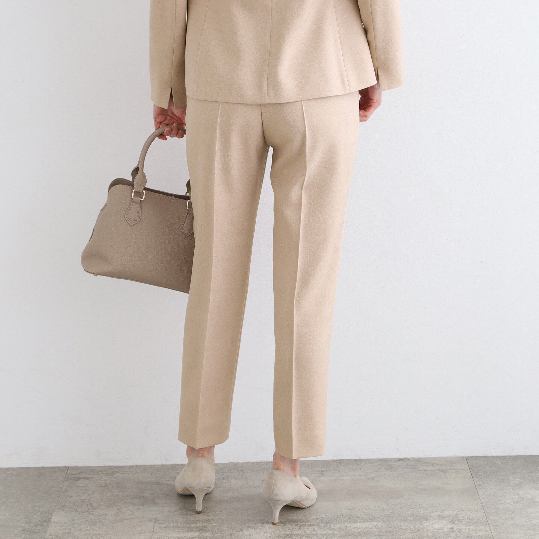 INDIVI「【洗える／UVケア／定番スーツ】ウール調テーパードパンツ」|スーツ|