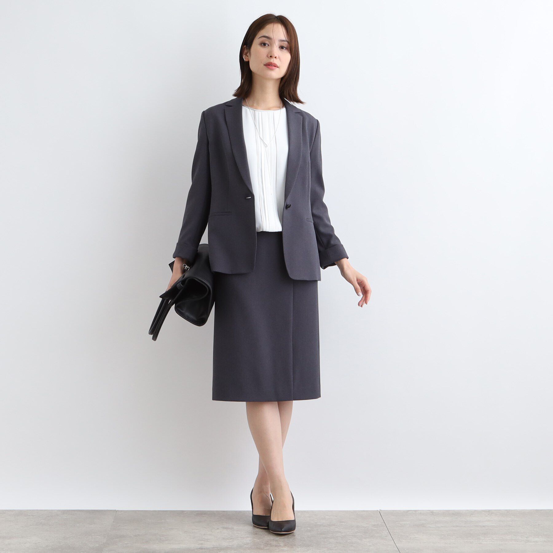 INDIVI「【洗える／UVケア】センタータックショート丈ブラウス」|シャツ・ブラウス|