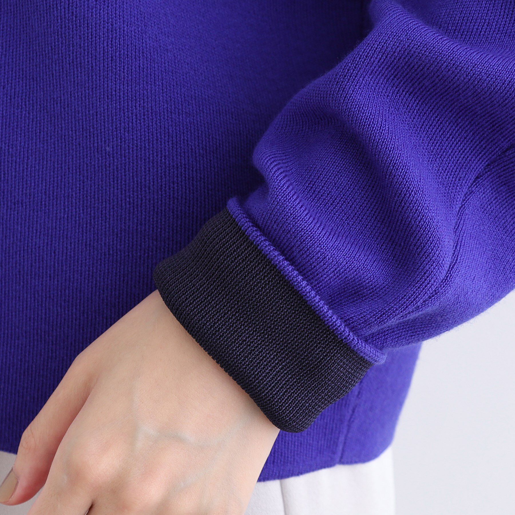 INDIVI「【ウール混／洗える】スウェットライク スムースニット」|ニット・セーター|