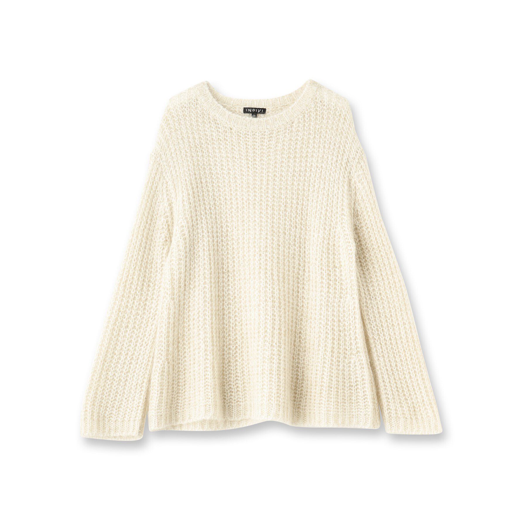 INDIVI「【洗える／モヘヤ混】ヘアリーゆるラメニット」|ニット・セーター|