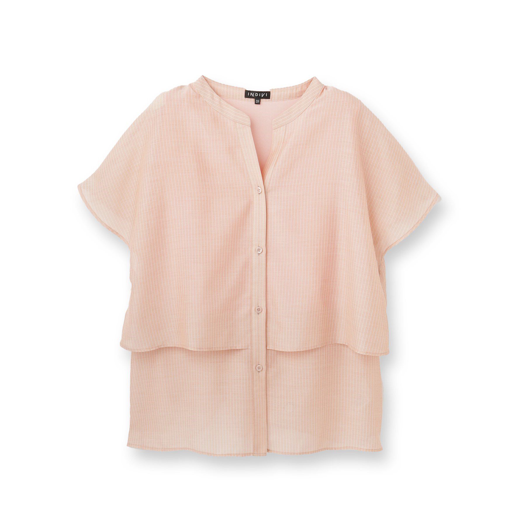 INDIVI「新色登場！【洗える／エアリー】ティアードブラウス」|シャツ・ブラウス|